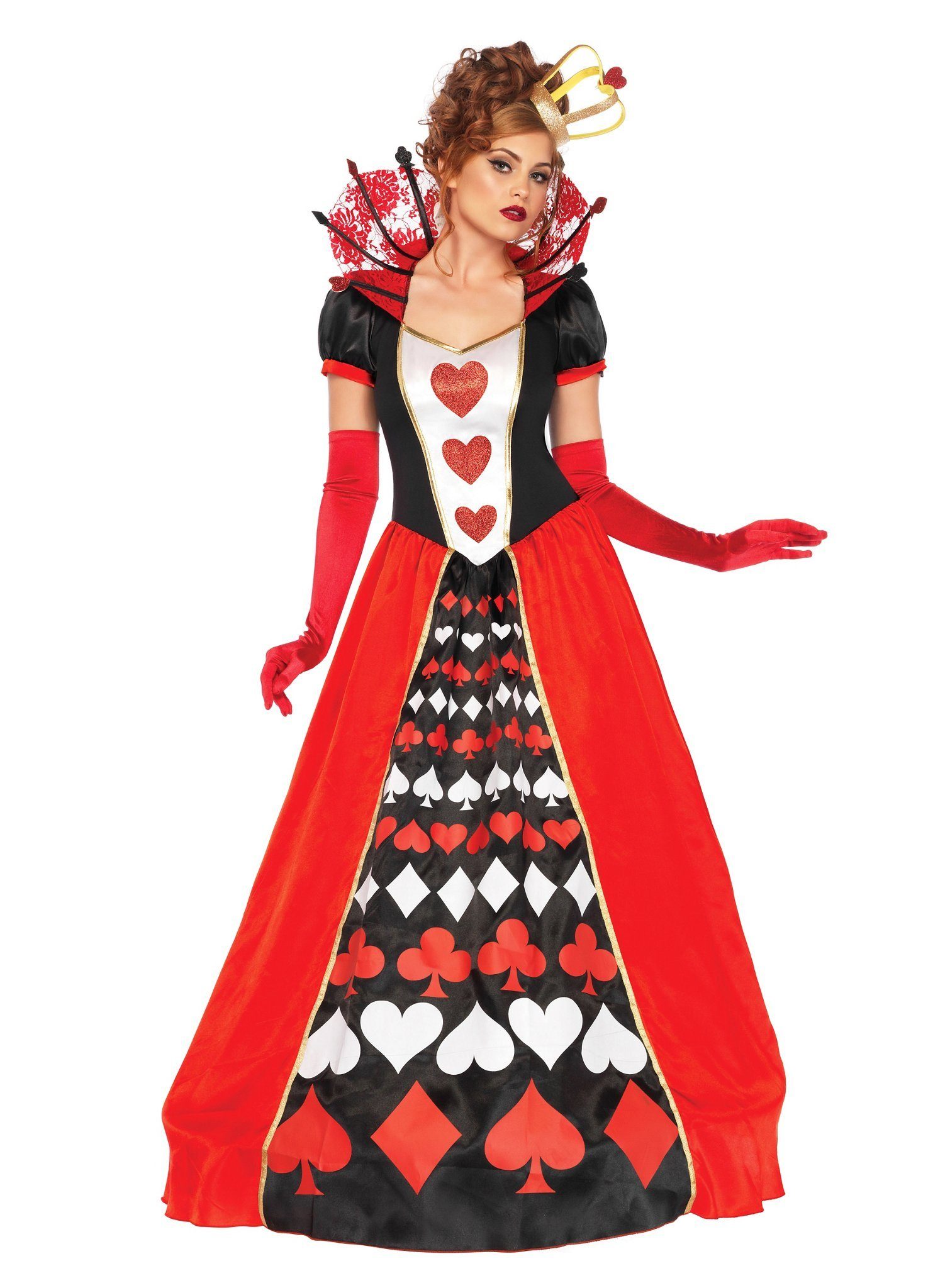 Leg Avenue Kostüm Herzkönigin Ballkleid Kostüm, Wunderschönes Märchenkostüm günstig online kaufen