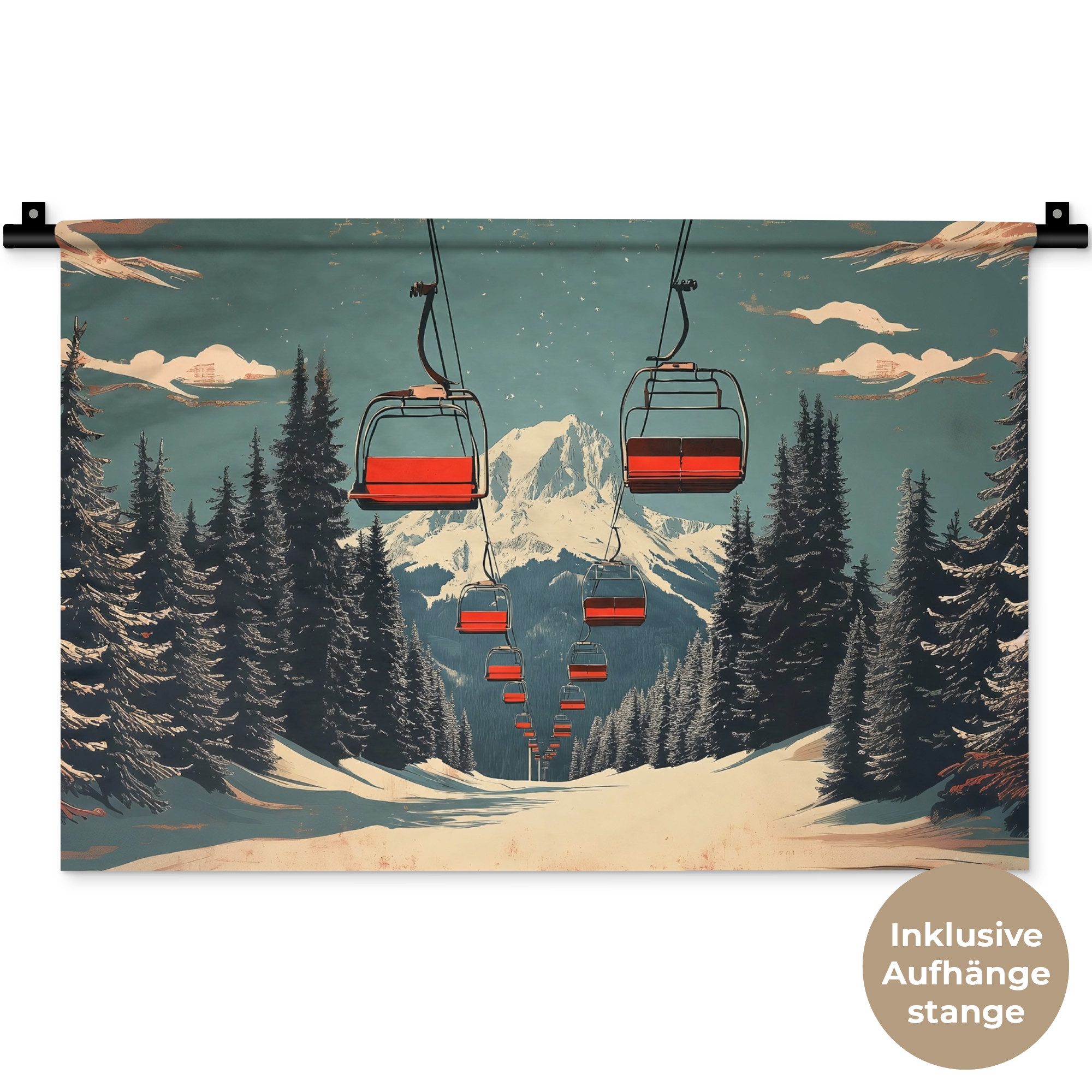 Skilift - Berge - Schnee