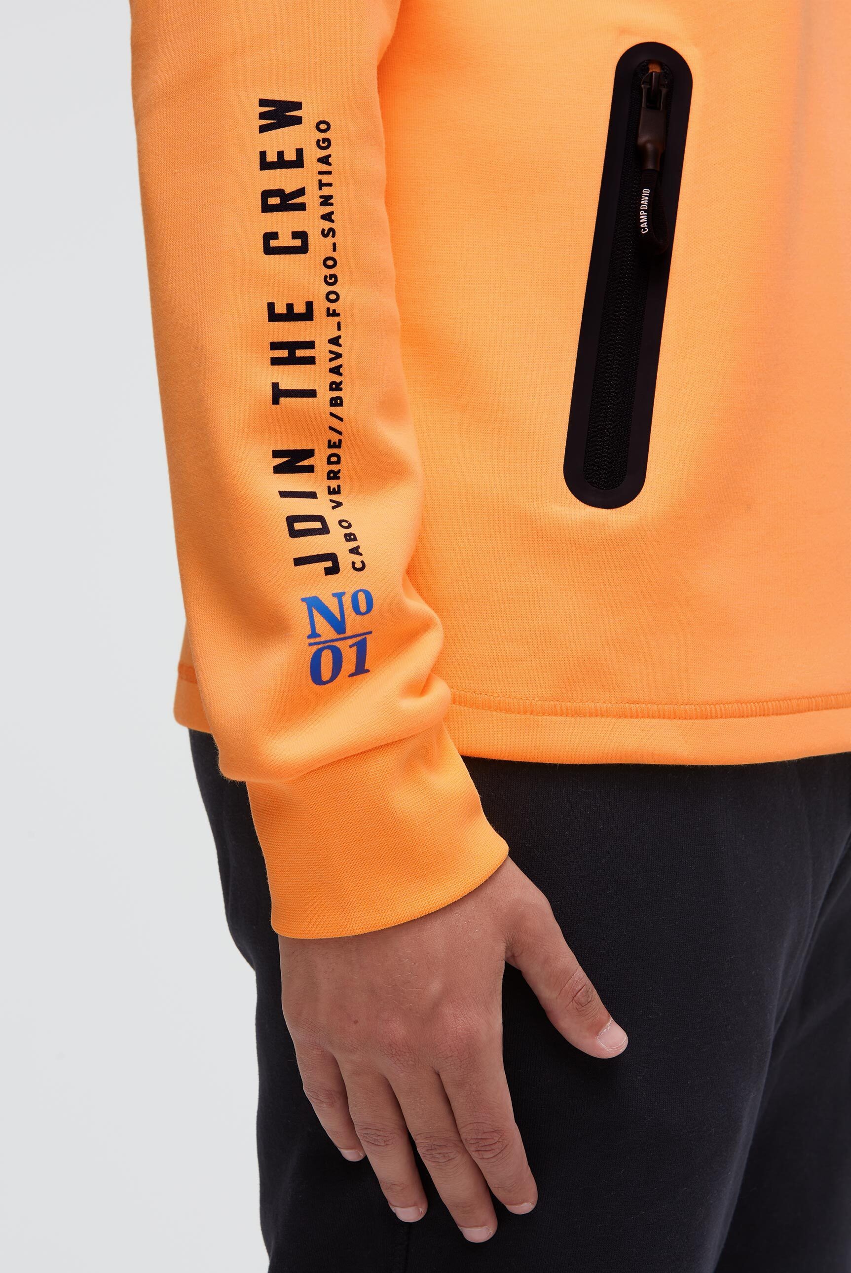 CAMP DAVID Sweater mit Reißverschluss-Taschen