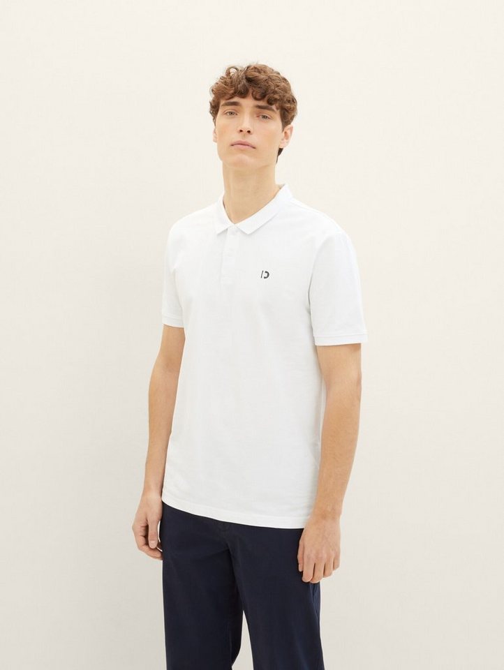 TOM TAILOR Denim Poloshirt Basic Poloshirt mit Logo Print