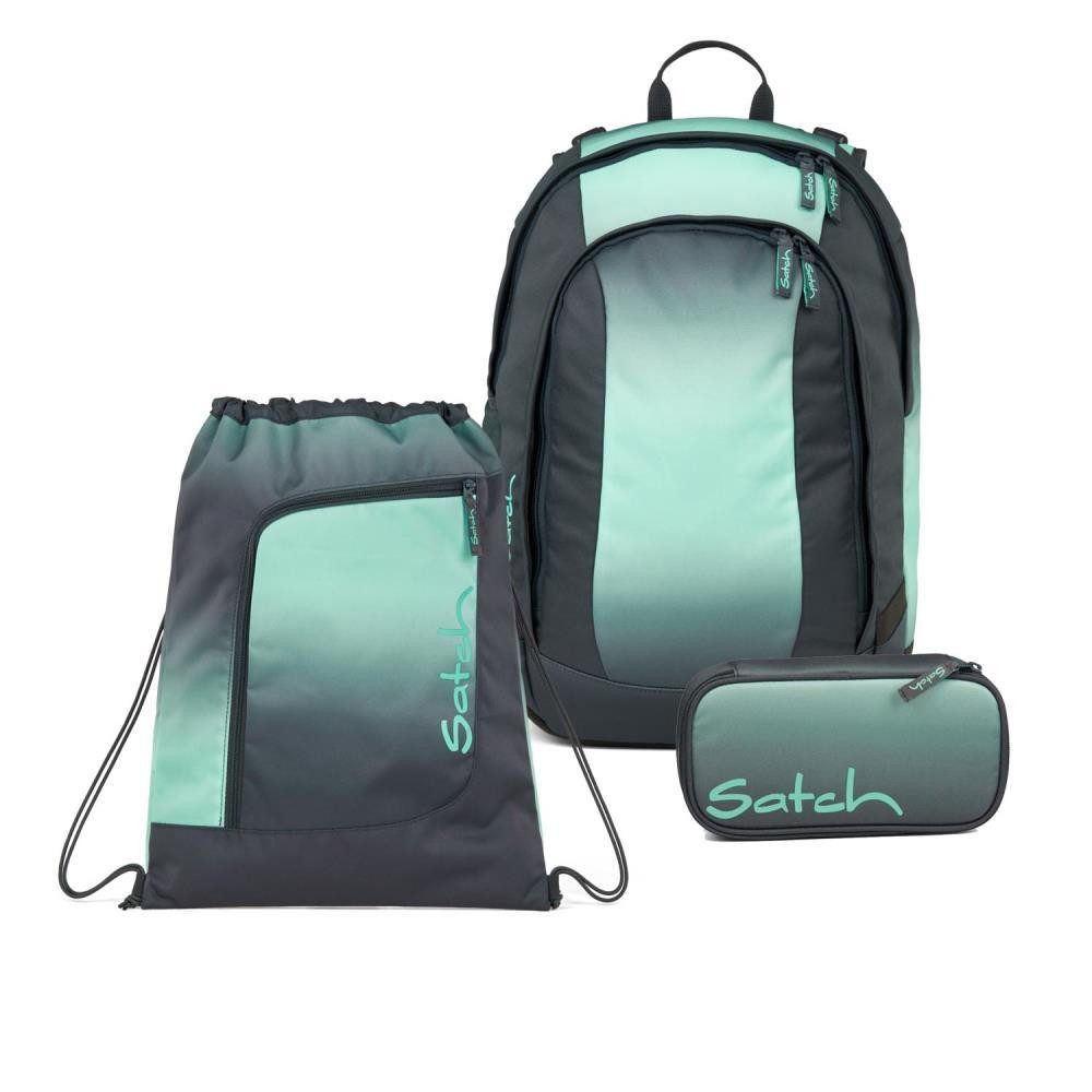 Satch Schulrucksack Air (3tlg., inkl. Schlamperbox und Sportbeutel)