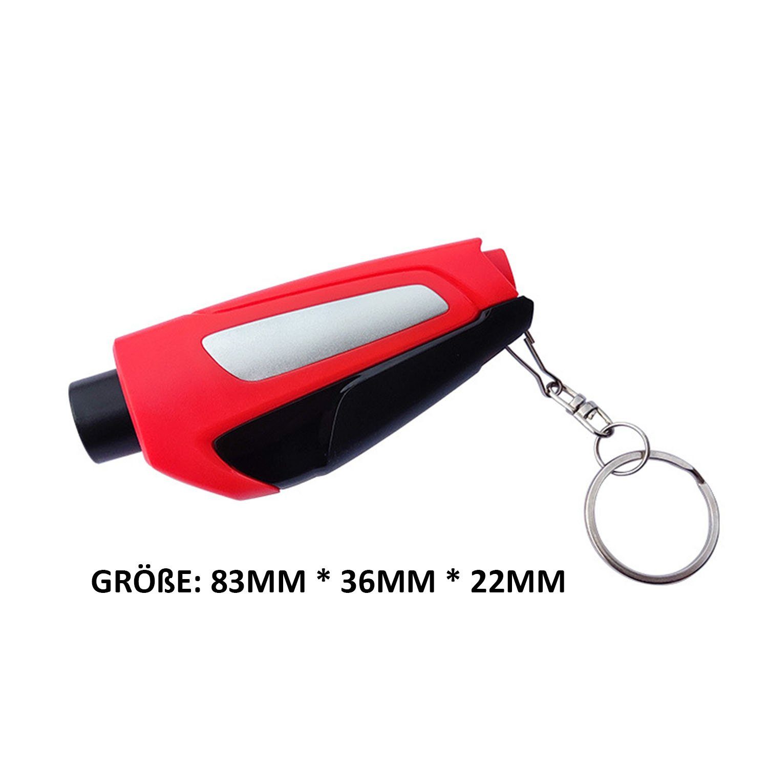 Schlüsselanhänger Hammertacker Rot Notfall Werkzeug, Fensterbrecher tlg), MAGICSHE Mini Autonotrettungswerkzeug Typ (1