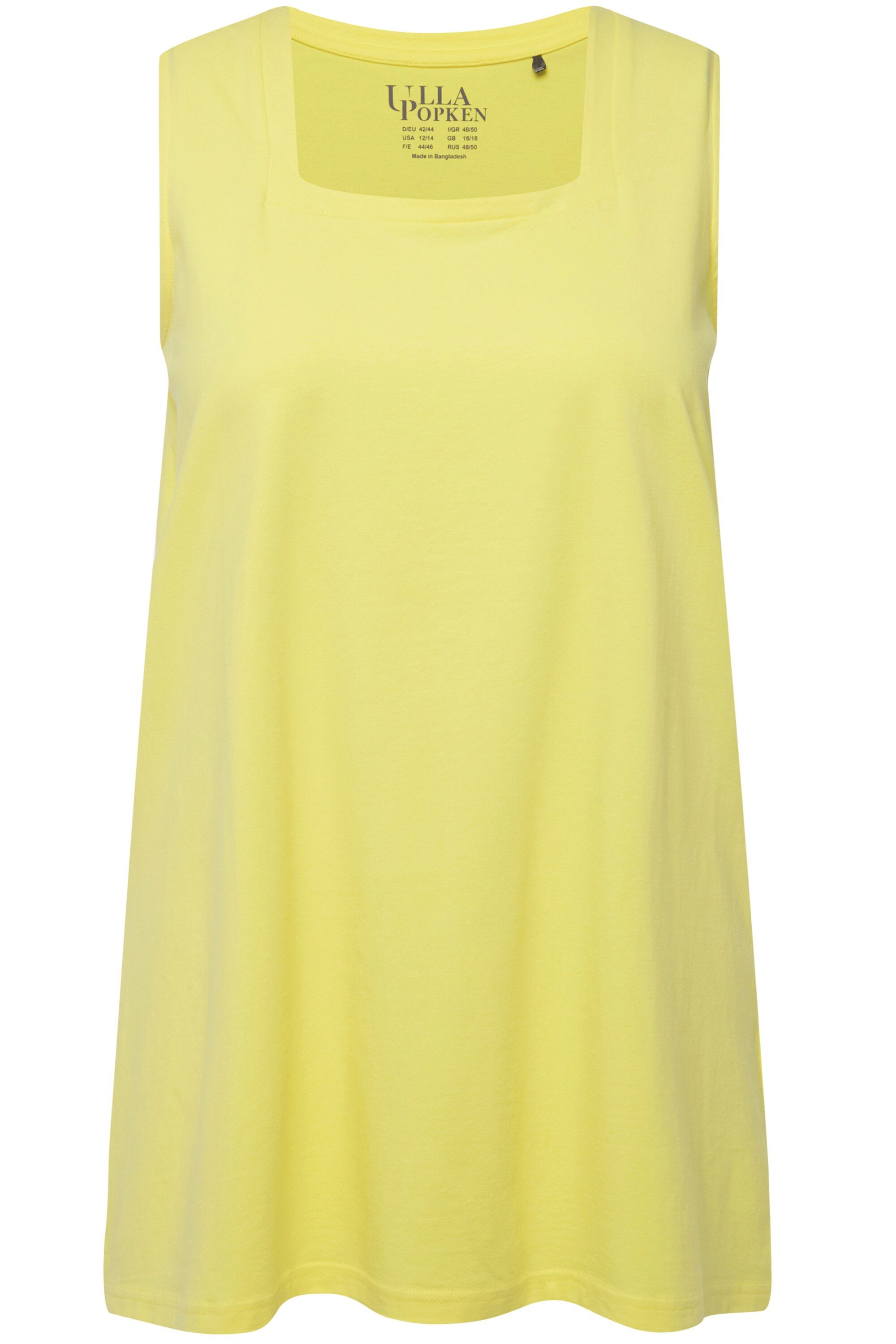 Ulla Popken Longshirt Longtop Classic Fit Carré-Ausschnitt ärmellos günstig online kaufen