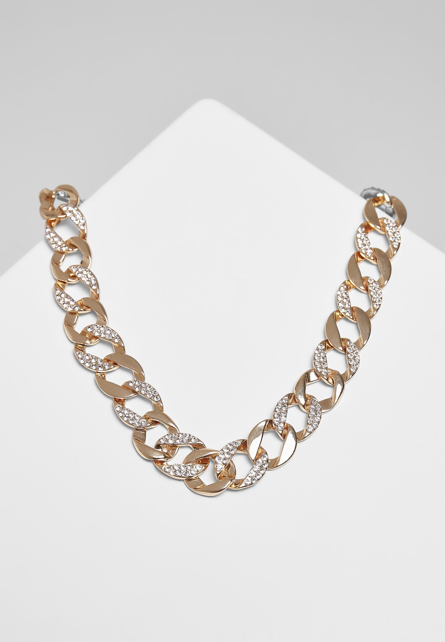 URBAN CLASSICS Bettelarmband Accessoires Basic Bracelet gold Set Necklace And Diamond