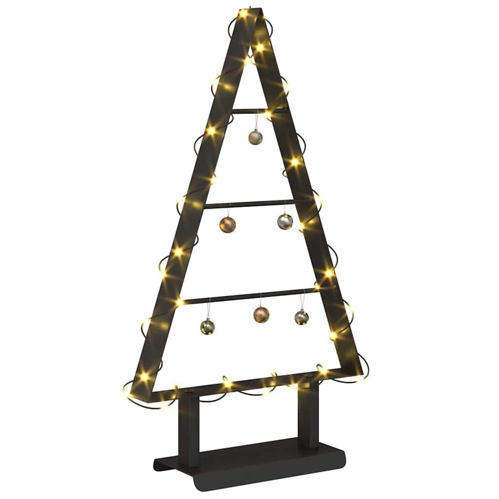 vidaXL Künstlicher Weihnachtsbaum Metall Weihnachtsbaum Schwarz 60 cm Stahl