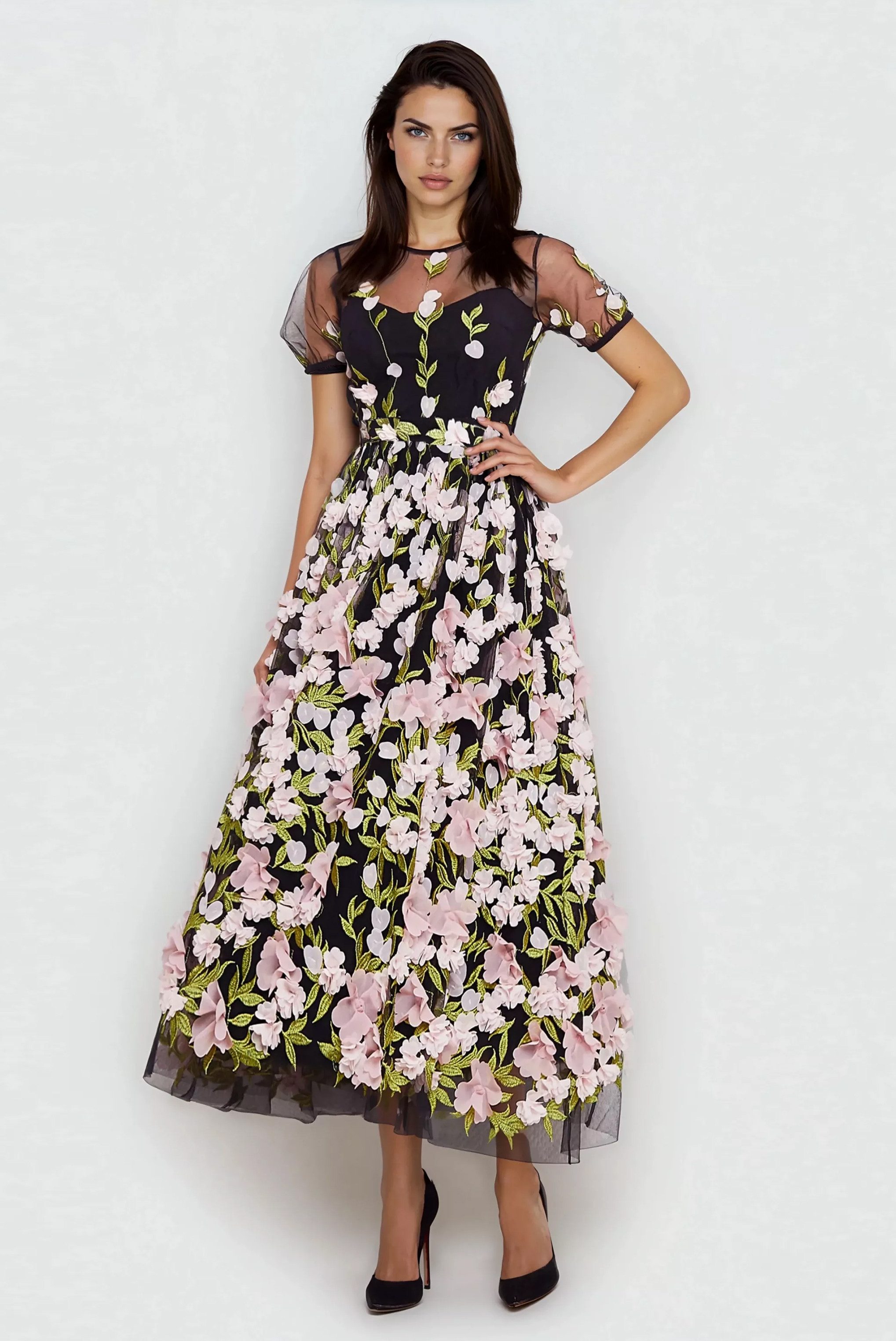 MATSOUR'I Abendkleid Fabiola Unterteile aus 100% Seide