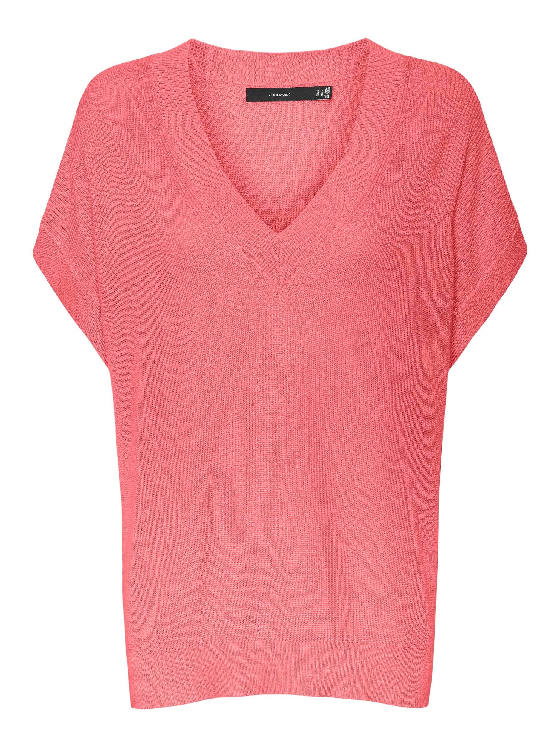 Vero Moda Kurzarmpullover New Lexsun (1-tlg) Tea Rose