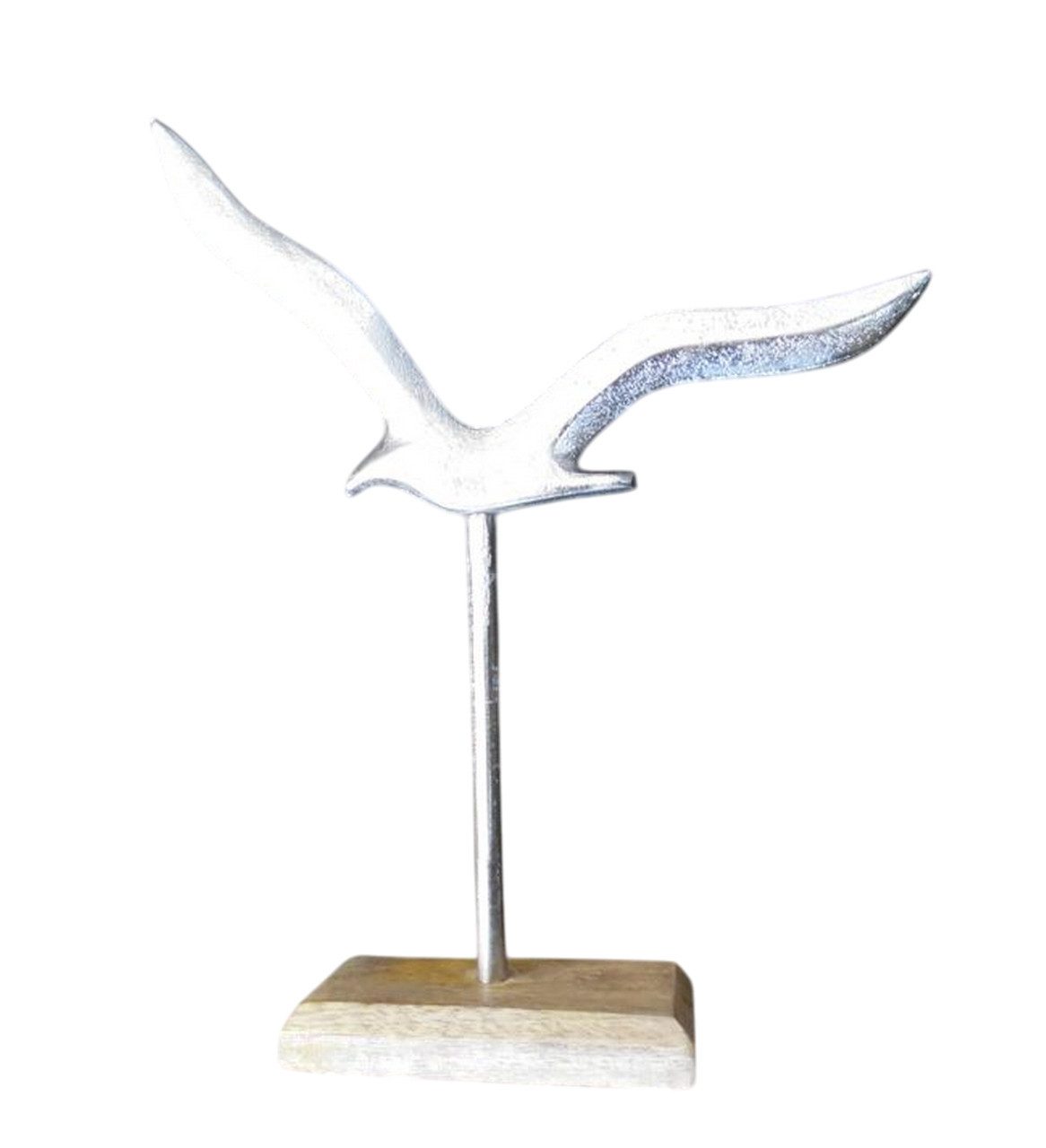 Deko-Impression Dekofigur Deko-Möwe Maritimes Deko-Objekt Aluminium + Holz günstig online kaufen