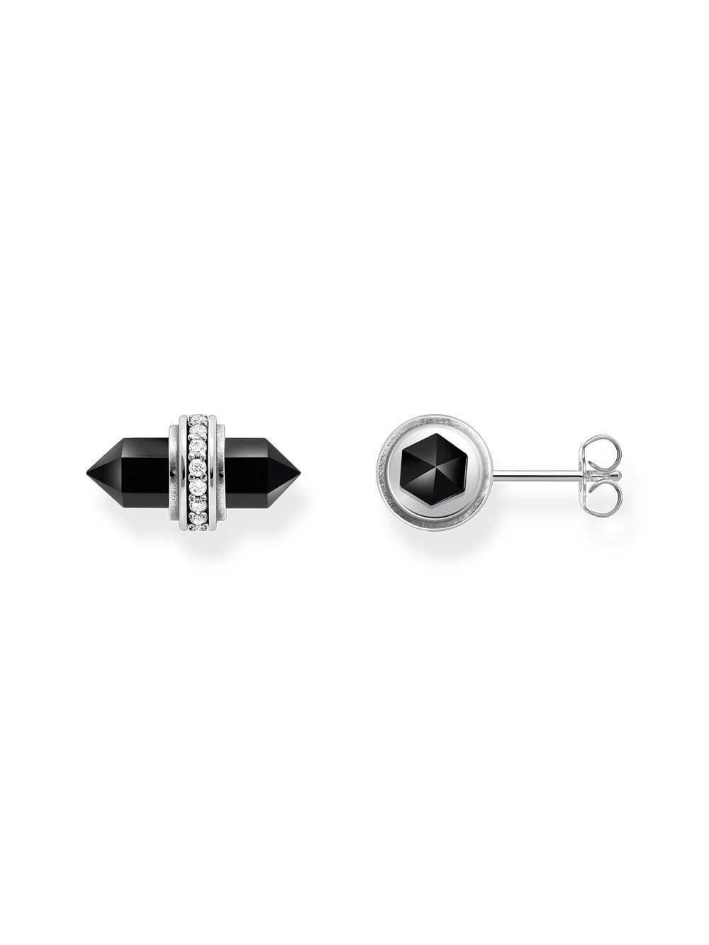 THOMAS SABO Single-Ohrstecker Thomas Sabo H2281-641-11 Silberne Ohrstecker mit schwarzem Onyx Damen