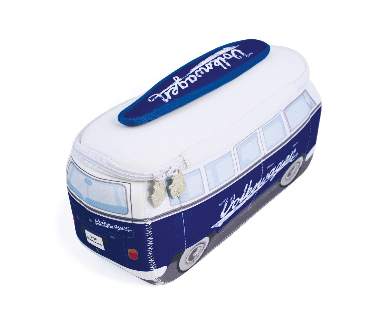 VW Collection by BRISA Kulturbeutel Volkswagen Neopren Schminktasche, Reisebeutel, Kosmetiktasche im T1 Bulli Bus Design