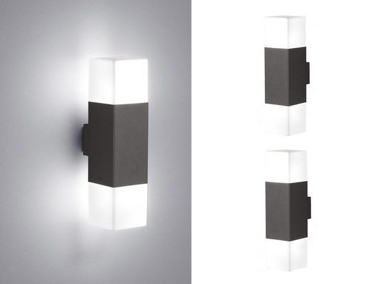 meineWunschleuchte LED Außen-Wandleuchte, 2er-Set Fassaden-Beleuchtung
