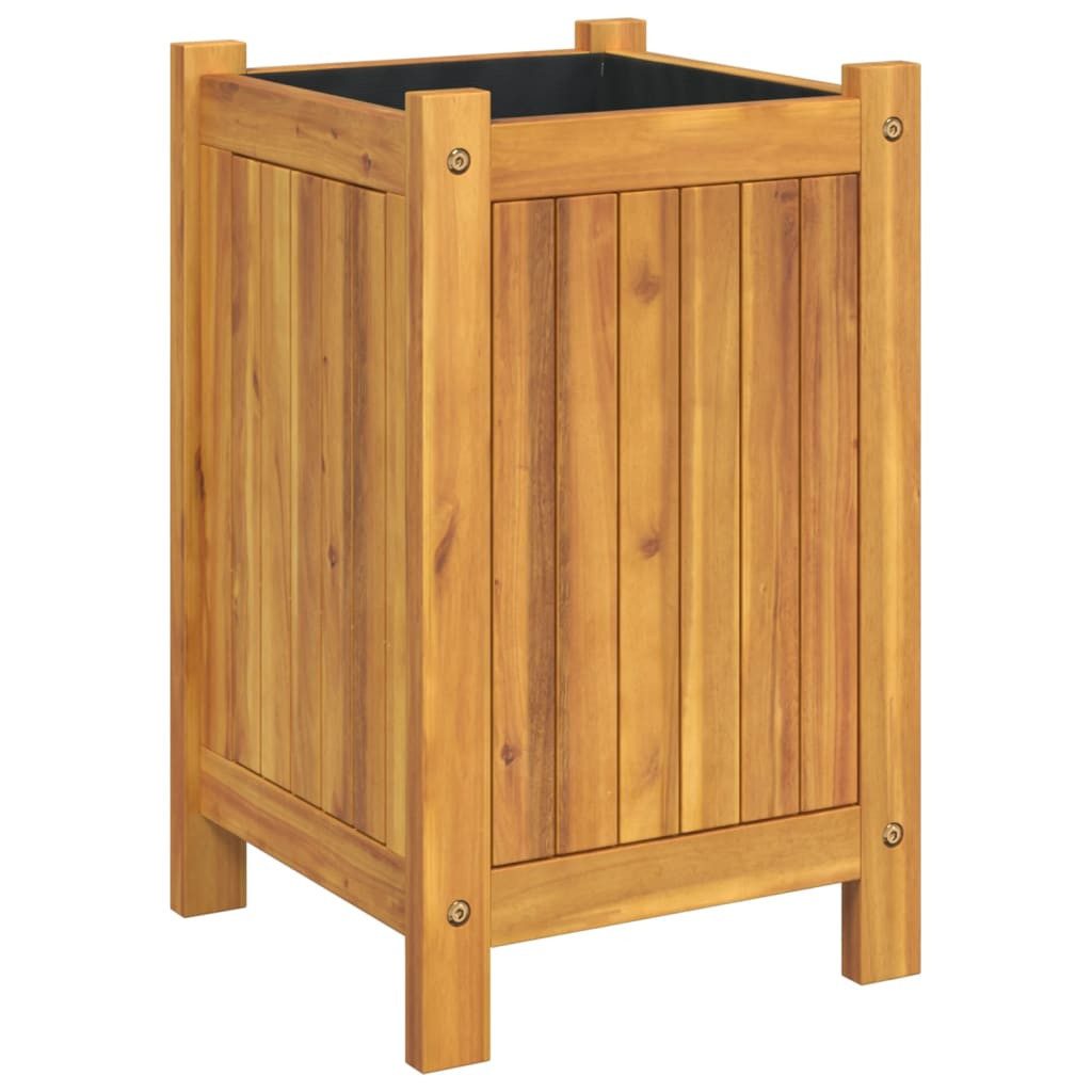 vidaXL Blumentopf Плантатор mit Einlage 31x31x50 cm Massivholz (1 St)