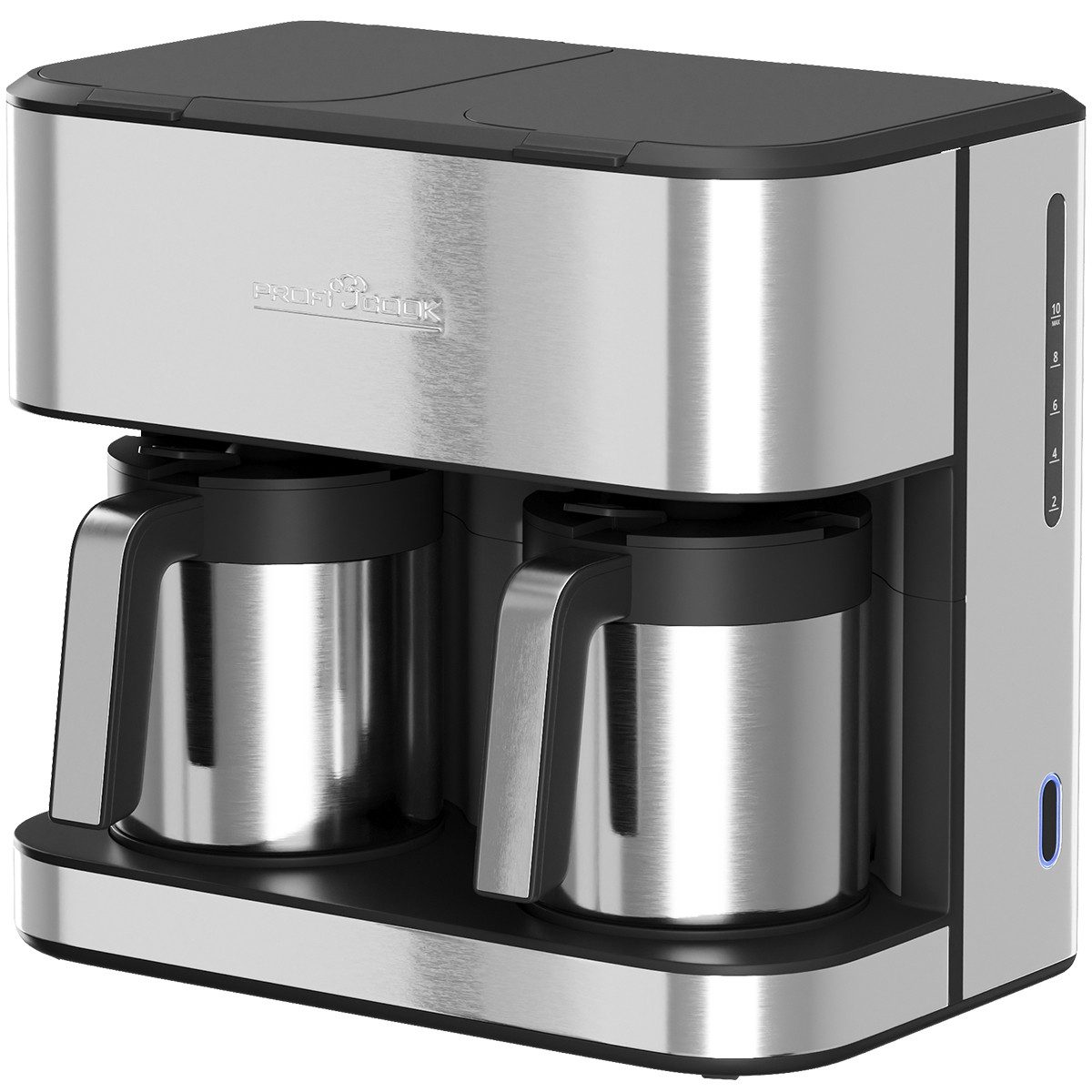 ProfiCook Filterkaffeemaschine PC-KAD 1307, Bis zu 24 Tassen, 2 Kannen, Einzel-/Kombibetrieb