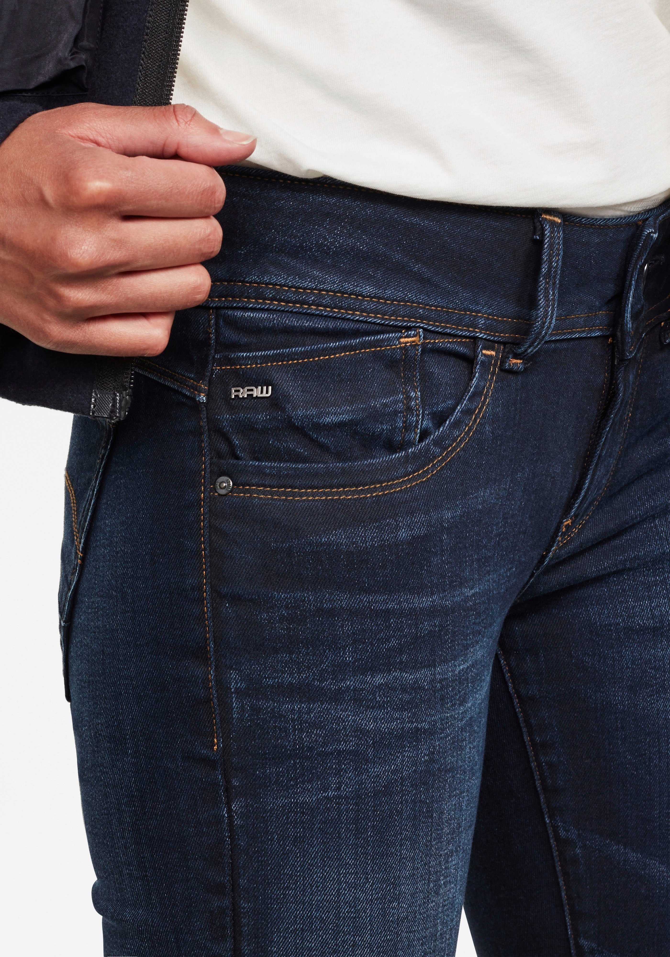 des Skinny-fit-Jeans aged moderne Mid klassischen 5-Pocket-Designs Skinny RAW medium Waist Version G-Star