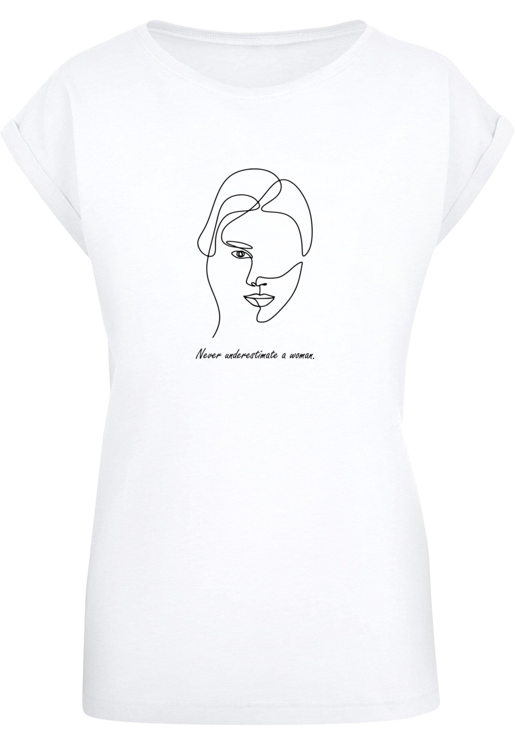 WD Tee - Merchcode Shoulder tlg) Damen Figure T-Shirt Extended Woman Ladies (1-