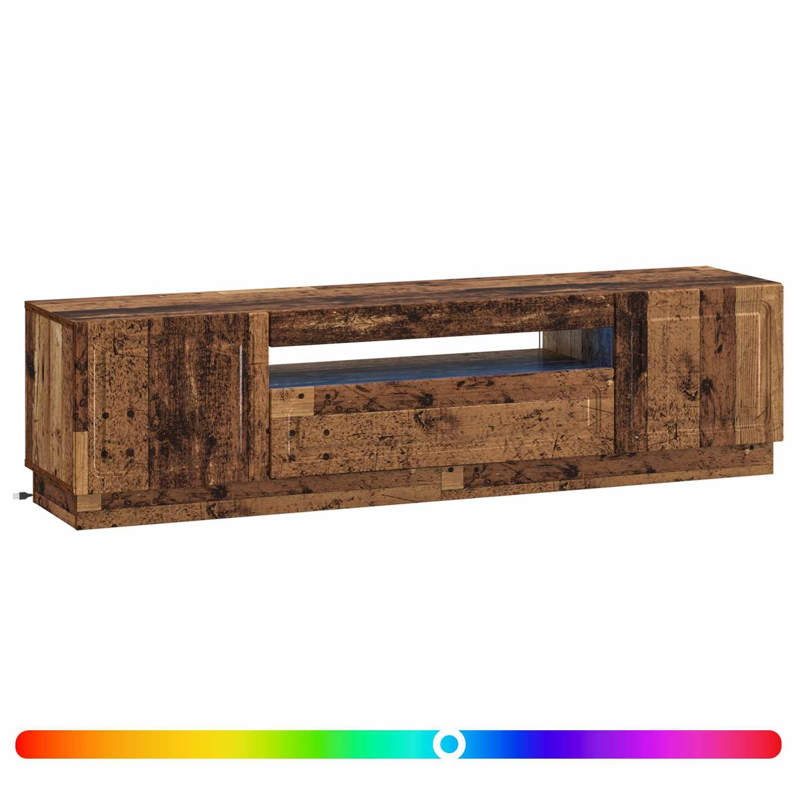 vidaXL TV-Schrank LED-TV-Schrank Altholz Holzwerkstoff