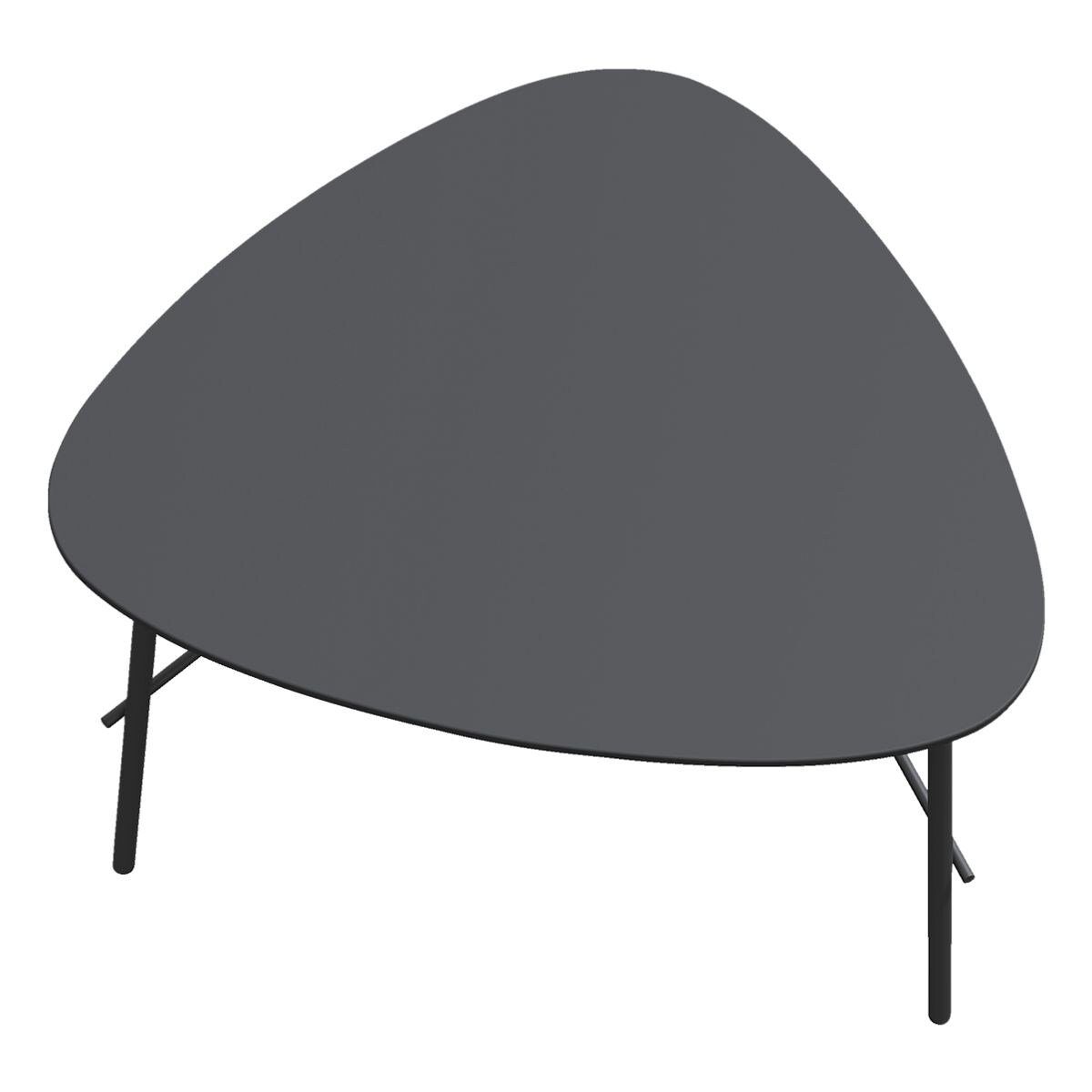 PAPERFLOW Beistelltisch Lazy, Breite 50 cm, mit lackierter Tischplatte schwarz/schwarz