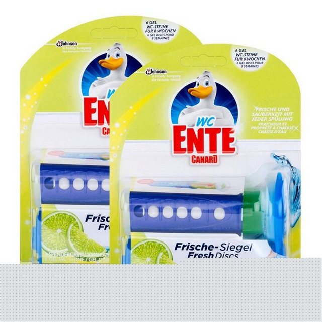 WC Ente 2x WC Ente Frische Siegel Starter Set Limone, 6 Gel Siegel WC-Reiniger