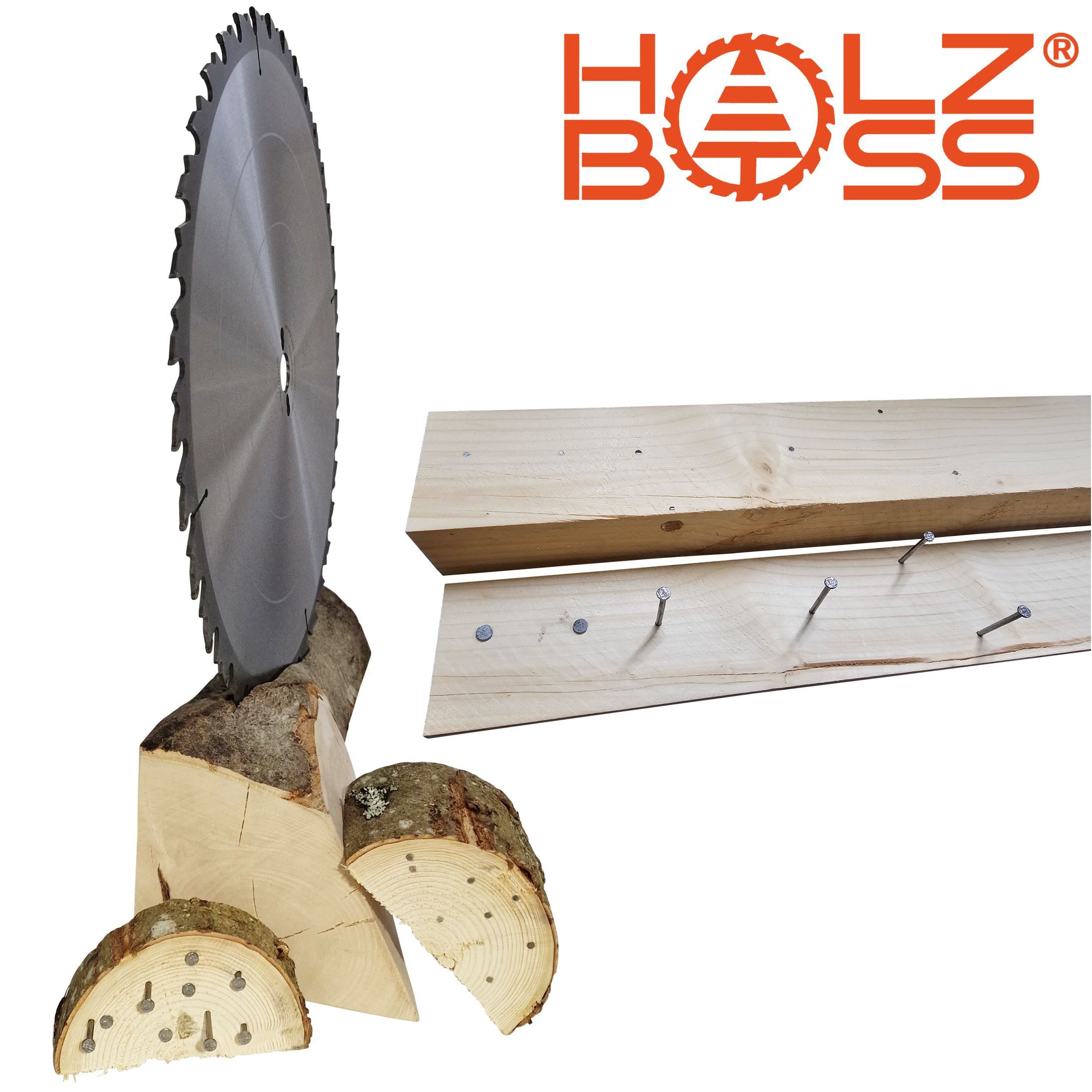 Holzboss® Sägeblatt NEUHEIT " Nagelfest mit Spanabweiser " HM-Sägeblatt FF-S 500x30mmØ – Bild 3 von 5