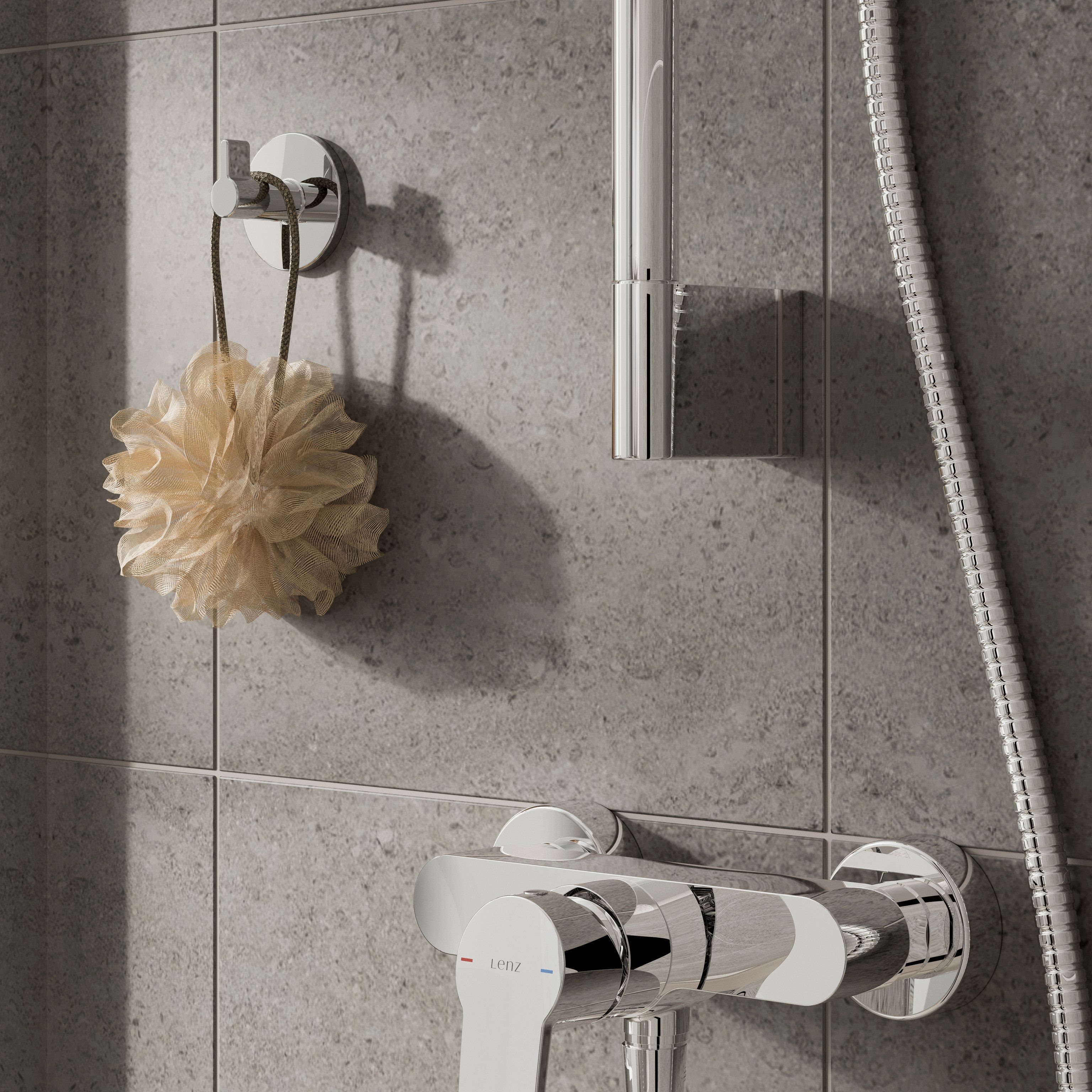 Lenz Handtuchhaken HYGGE, Badezimmer, (Packung, 1-St., 1 Stk), Montage ohne Bohren möglich, auch für Bademäntel, VIDA