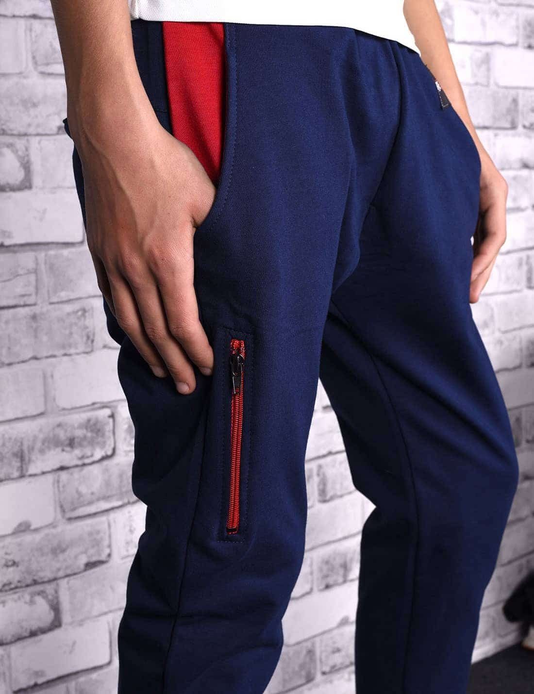 BEZLIT Sweatpants elastischem mit Bund Jungen (1-tlg) Navy-Rot Kinder Sweathose