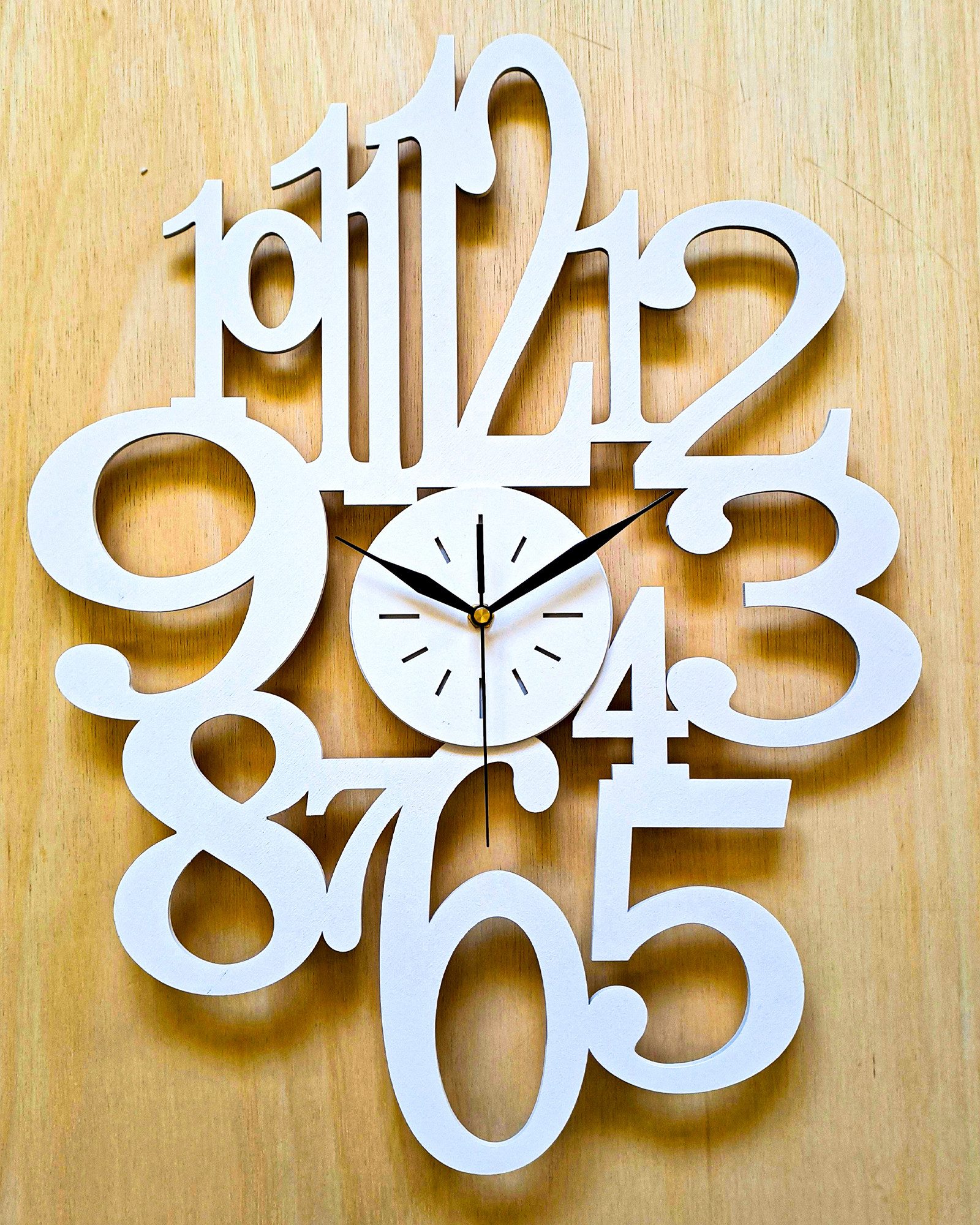 ORNAMENTI Wanduhr Handmade, grosse,modern, geometrisch, holz, günstig online kaufen