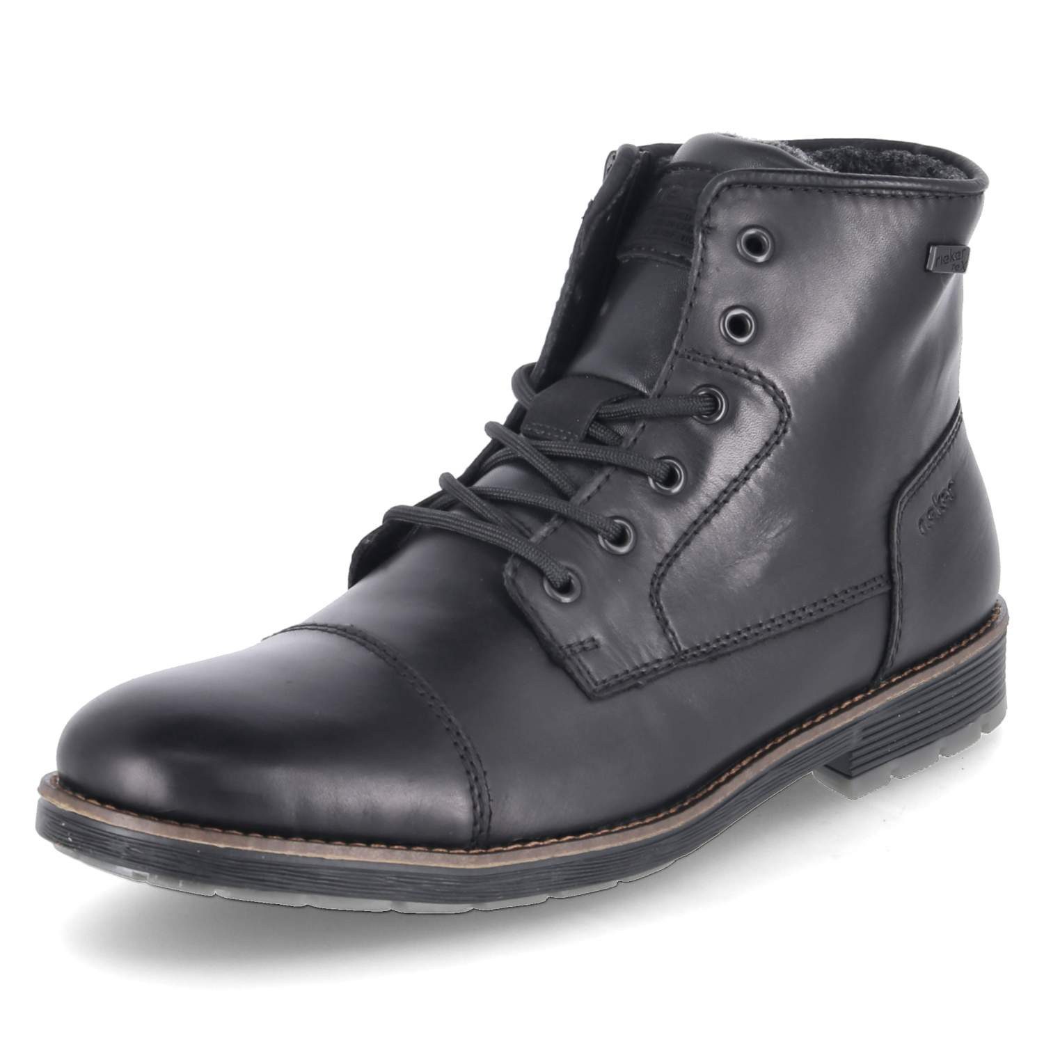 Rieker Rieker F4546-00 Herren Glattleder schwarz Schnürstiefel günstig online kaufen