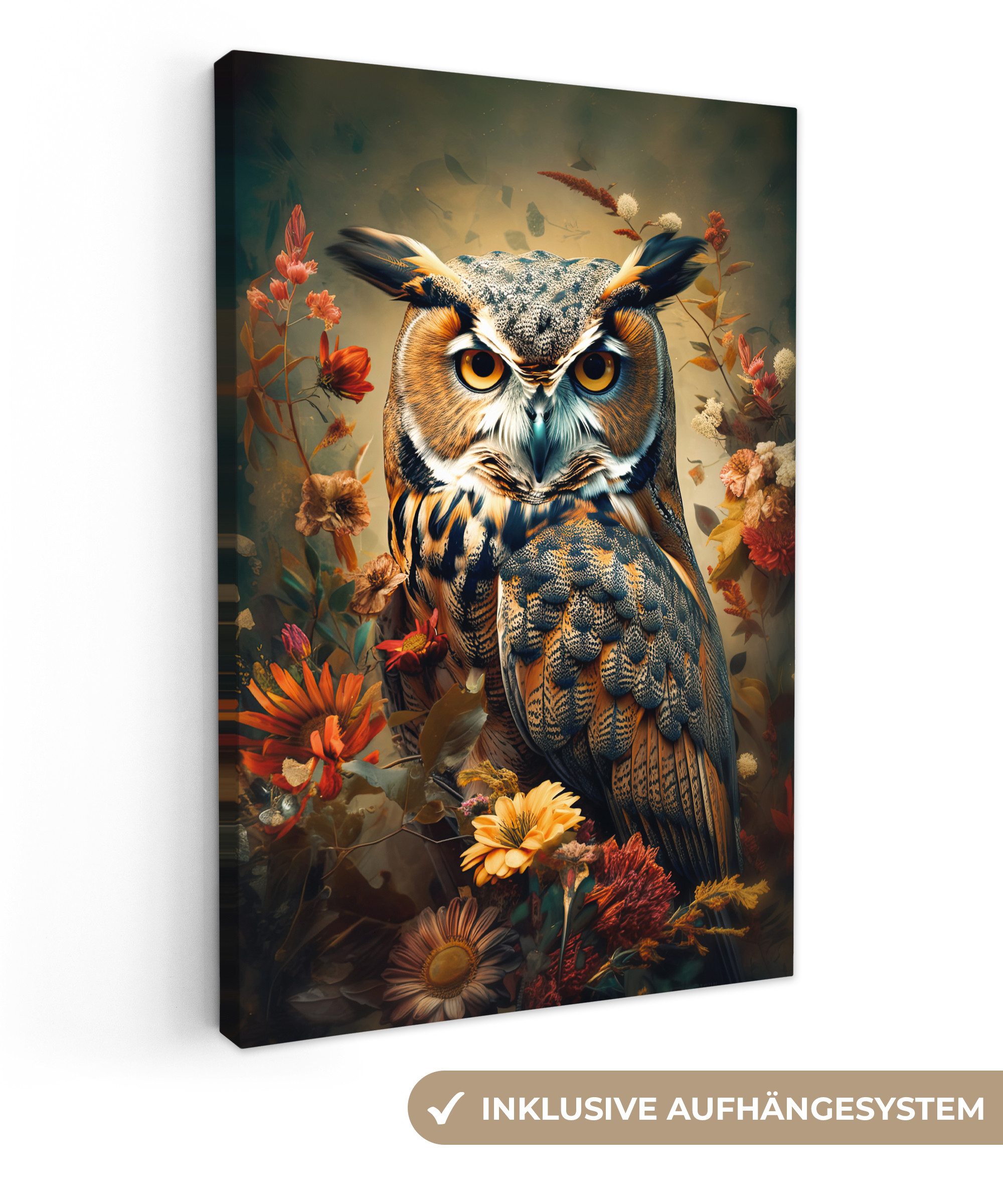 OneMillionCanvasses® Leinwandbild Eule - Vogel - günstig online kaufen