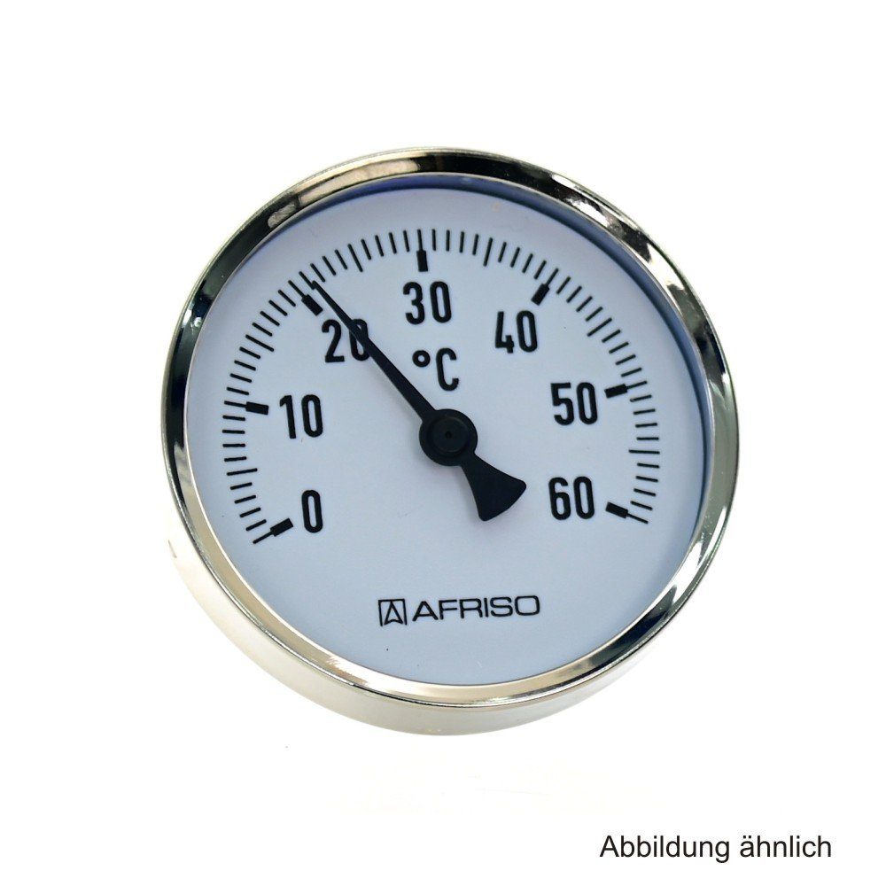 Ø80 mm, Bimetall-Thermometer AFRISO 0/60°C Rohrverbinder 63865 40 x BiTh80ST AFRISO