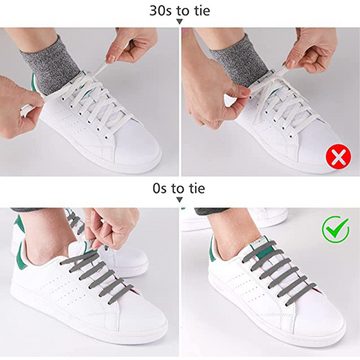 Gontence Schnürsenkel Elastische Silikon Schnürsenkel, Schuhband ohne Schuhe Binde
