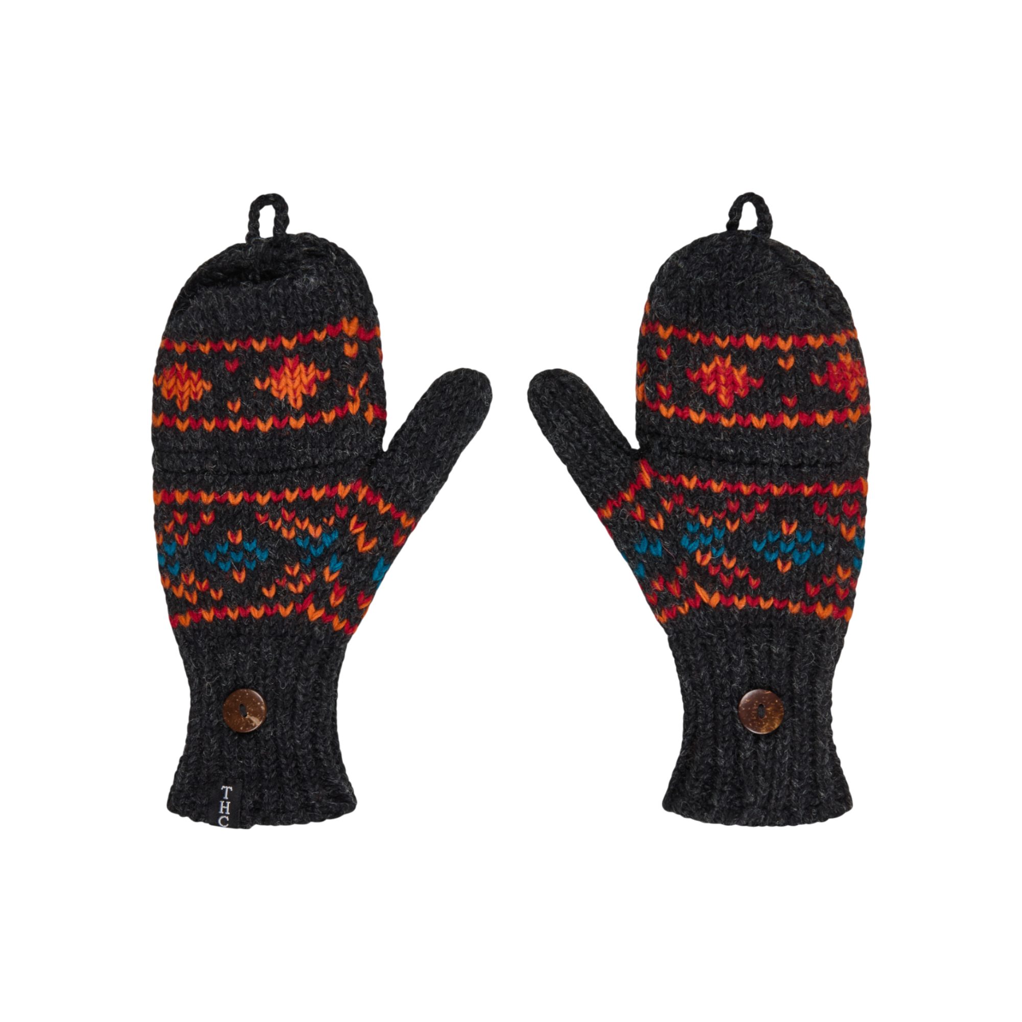 THC Natural Line Strickhandschuhe THC Klapphandschuhe 819 (1-St., 1 Paar) abklappbare Fingerspitzen