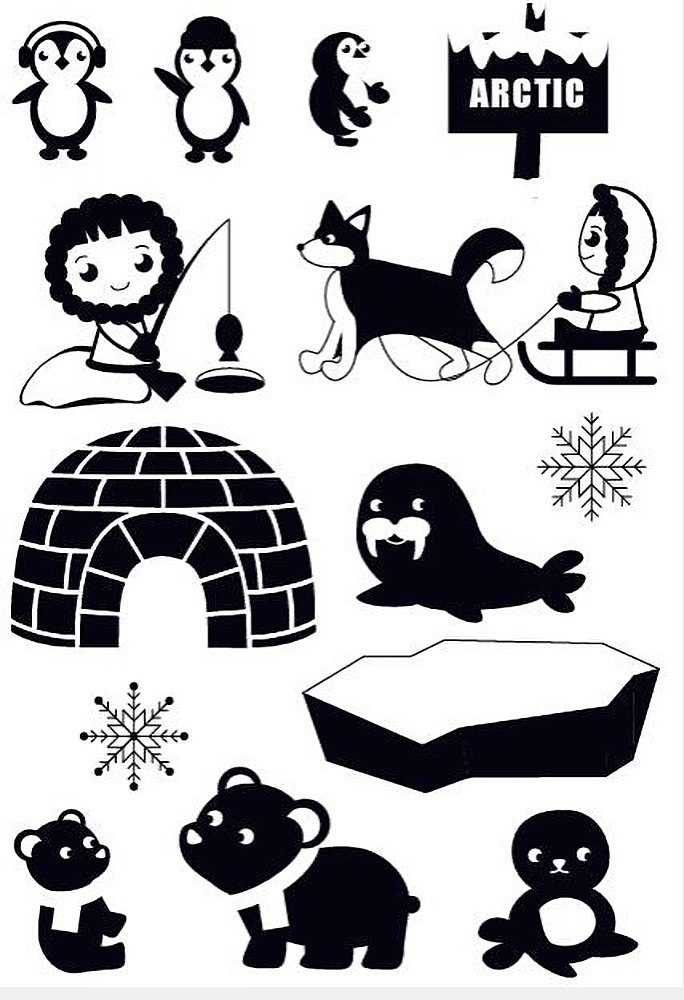 VBS Stempel Polarwelt, 14 Stück