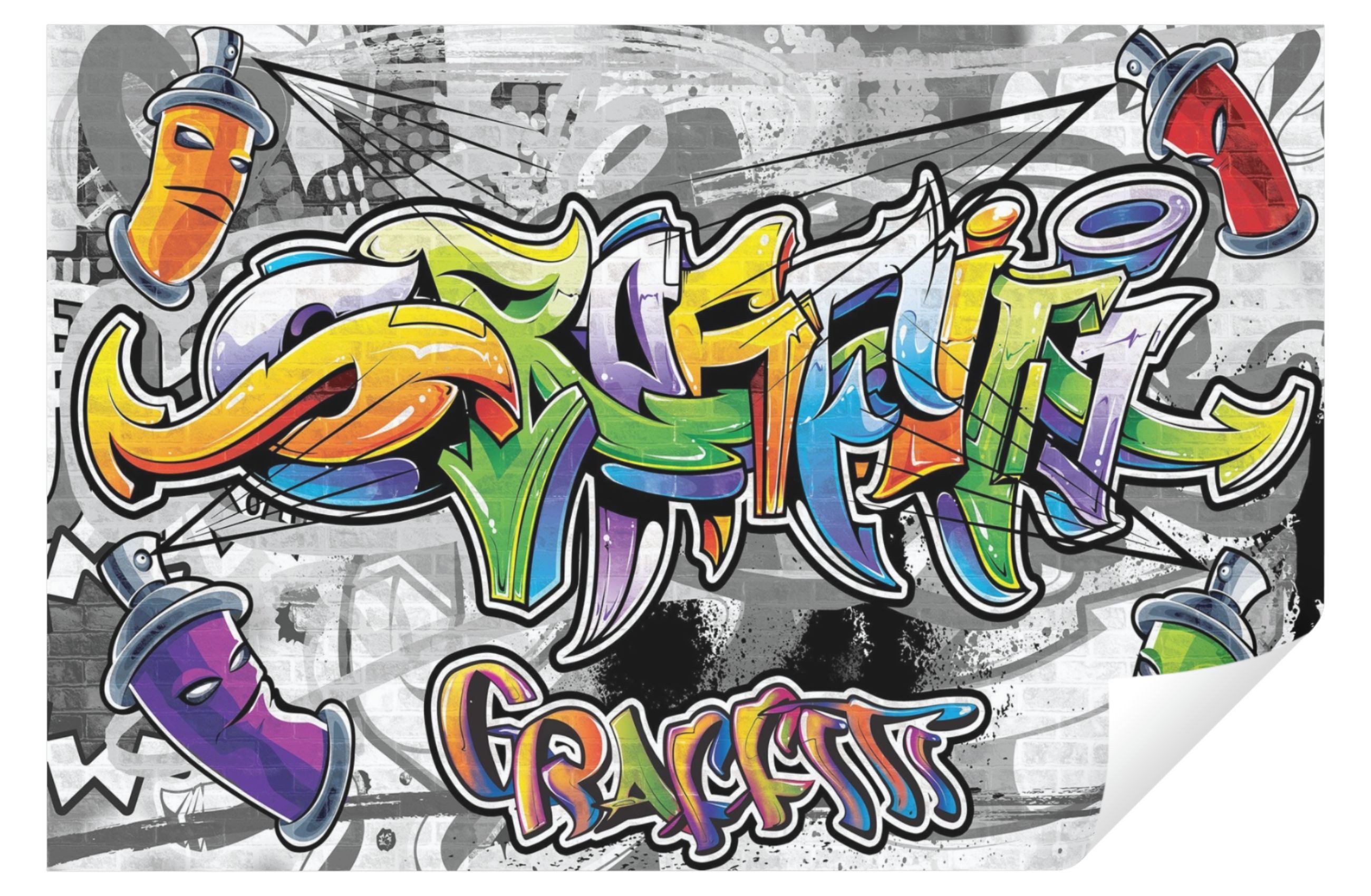 Wallarena Fototapete Kinderzimmer Graffiti Jungen Streetart günstig online kaufen