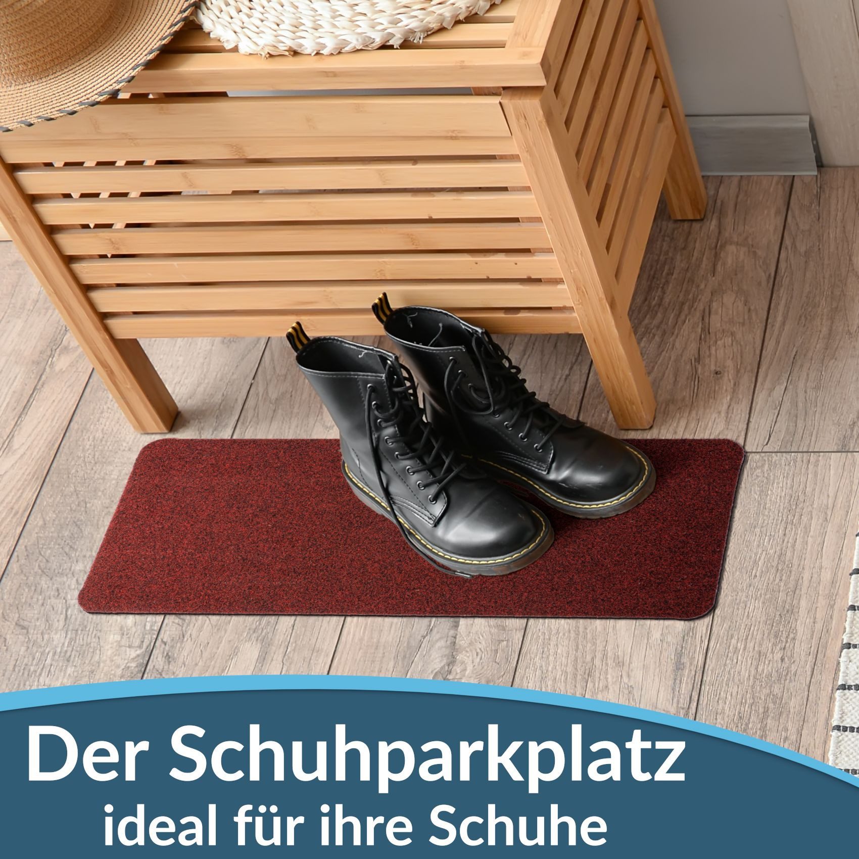 ANRO Fußmatte POET Schuhparkplatz schmal Schmutzfangmatte Unifarben, eckig, günstig online kaufen