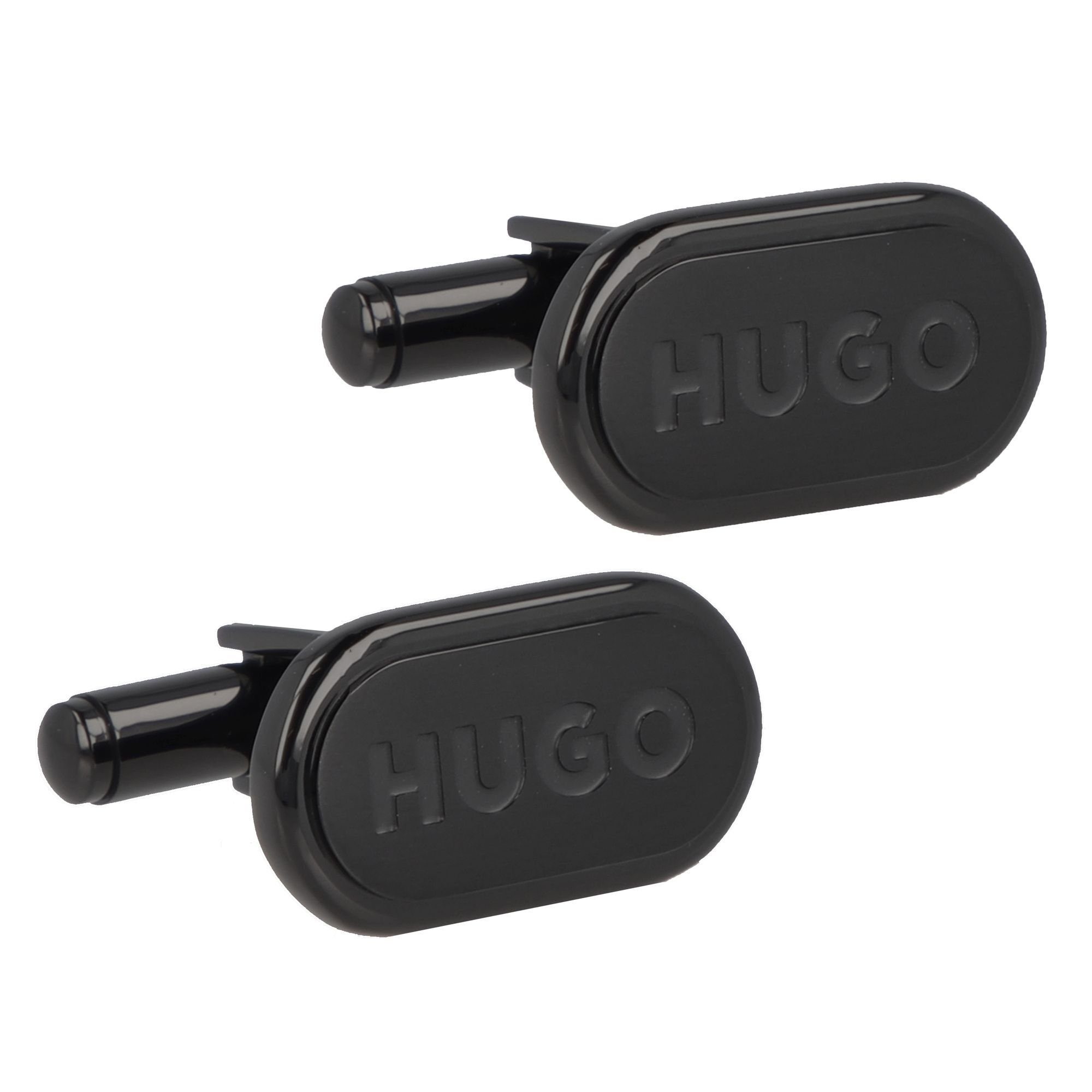 HUGO Manschettenknöpfe E-Classic, Edelstahl black