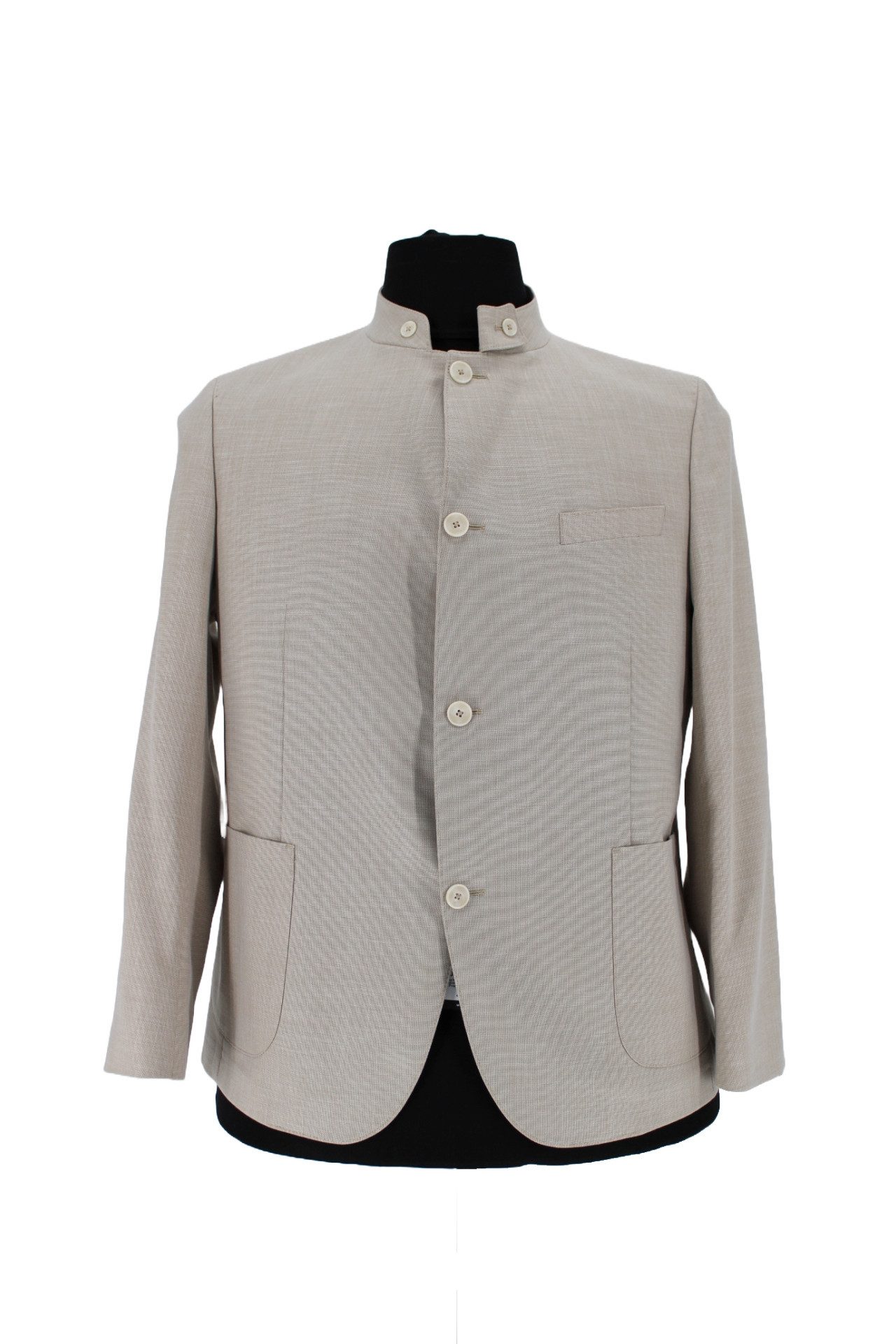 Digel Sakko Herren Sakko mit Stehkragen beige Elon 74