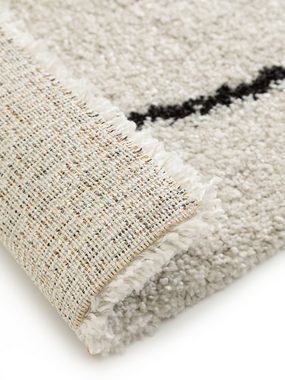 Hochflor-Teppich Louise, benuta, rechteckig, Höhe: 21 mm, Kunstfaser, Berber, Ethno-Style, Wohnzimmer