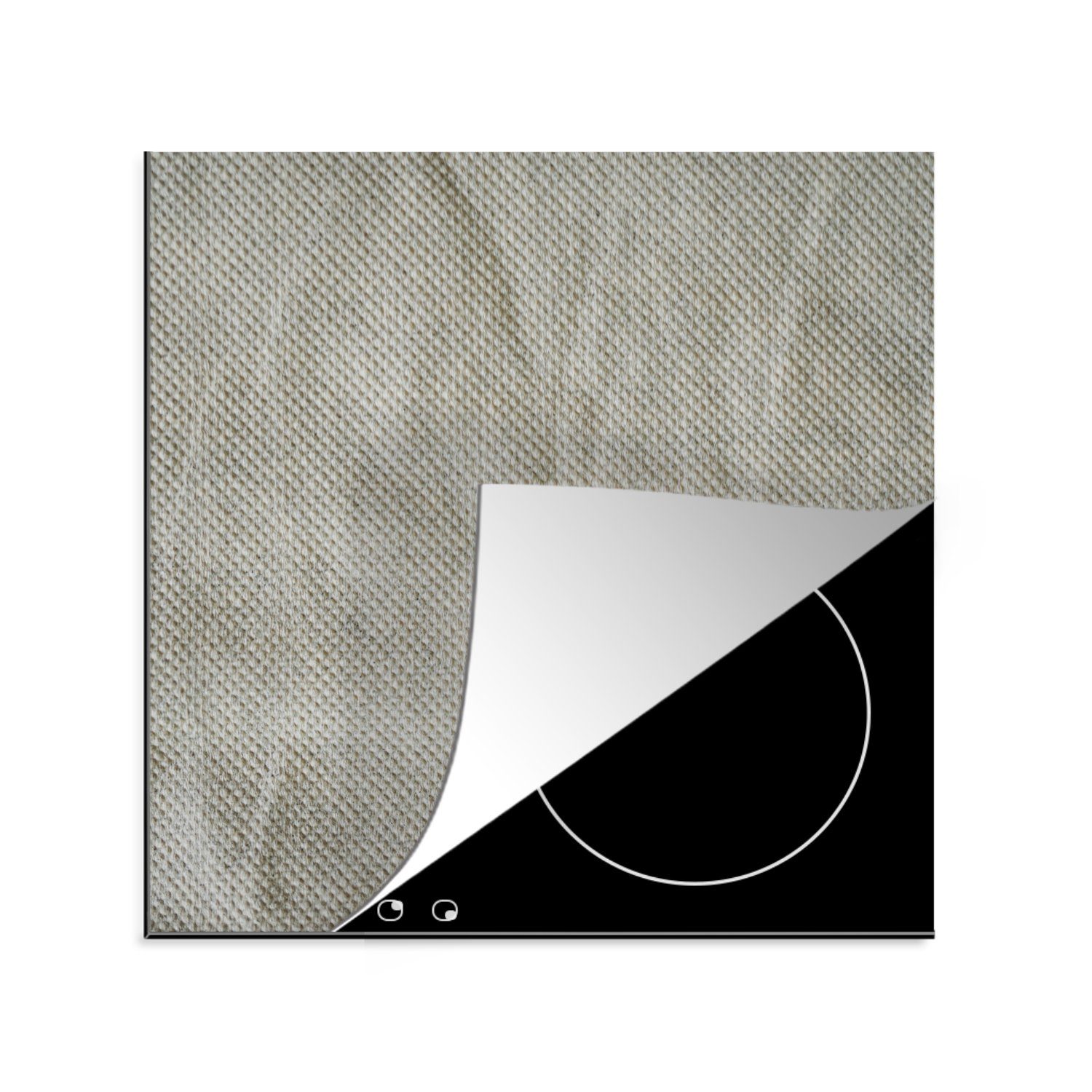MuchoWow Herdblende-/Abdeckplatte Stoff - Muster - Licht, Vinyl, (1 tlg), 78x78 cm, Ceranfeldabdeckung, Arbeitsplatte für küche