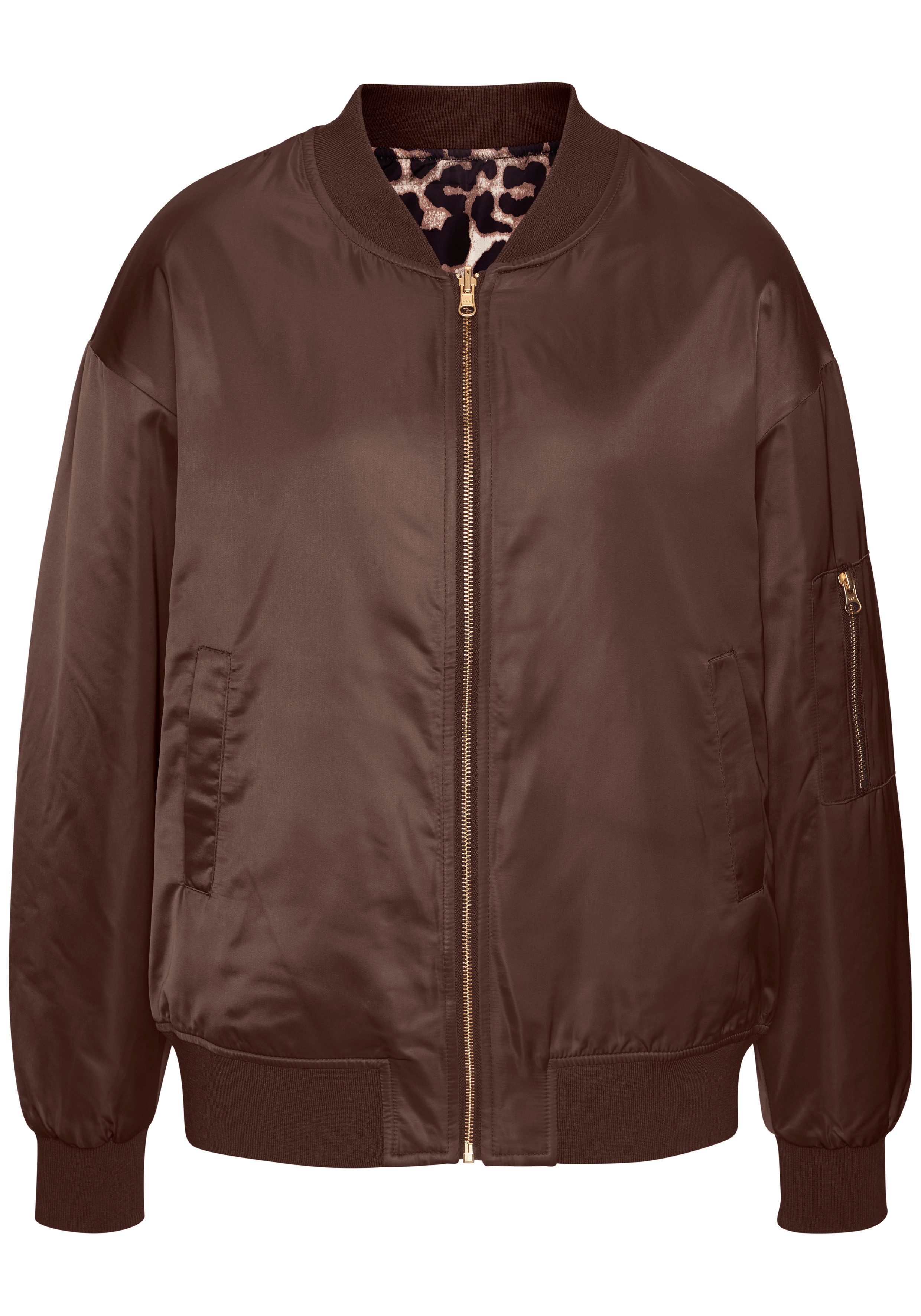 Buffalo Wendejacke Dunkelbraun/Leoprint, Bomberjacke, modisch. € 129,00