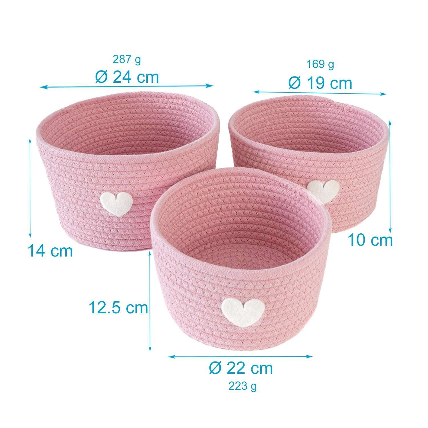 Intirilife Aufbewahrungskorb (Set, 3 St., 3-teiliges Aufbewahrungskorb Set) günstig online kaufen