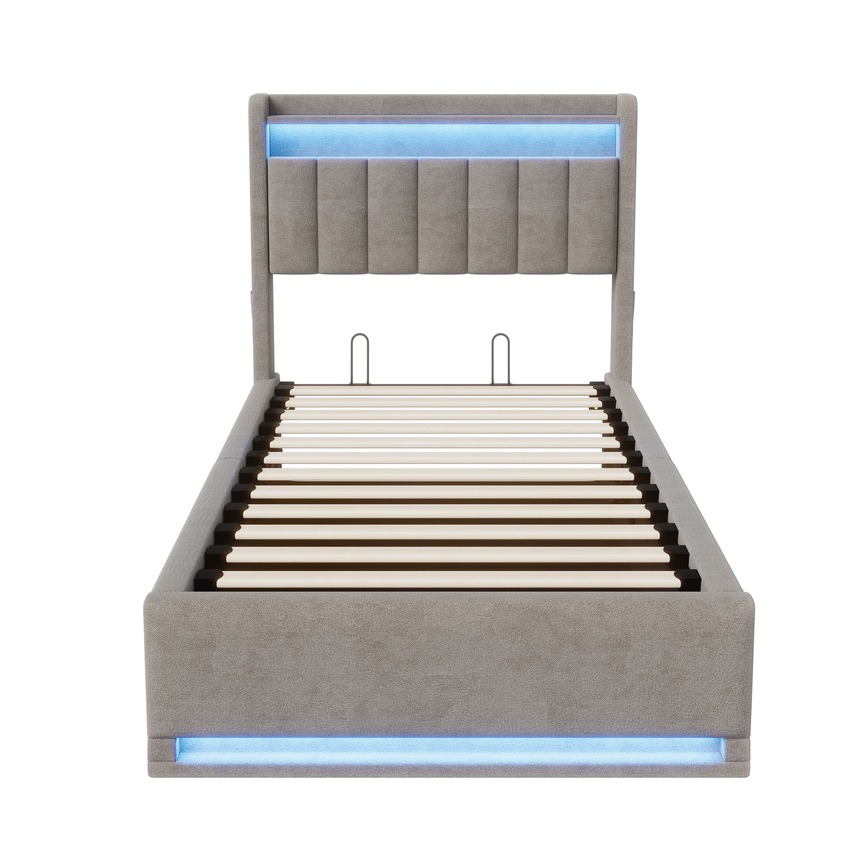 Gdood Polsterbett Polsterbett Stauraumbett Doppelbett LED, Samtstoff (1-tlg günstig online kaufen