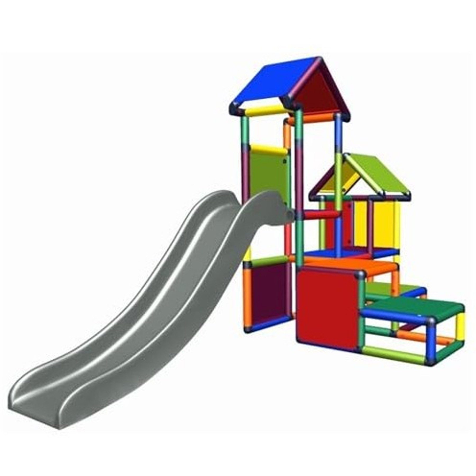 move and stic Spielcenter GESA Klettergerüst für Kleinkinder mit Rutsche für In- und Outdoor, (328 tlg), Made in Germany