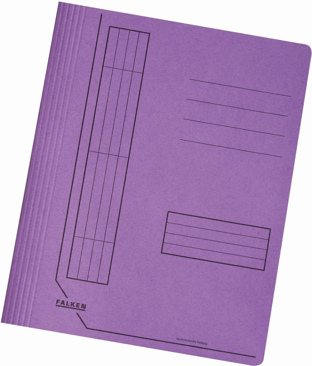 Falken Hefter Schnellhefter A4 Manila-RC-Karton 240g/qm intensivfarben lila