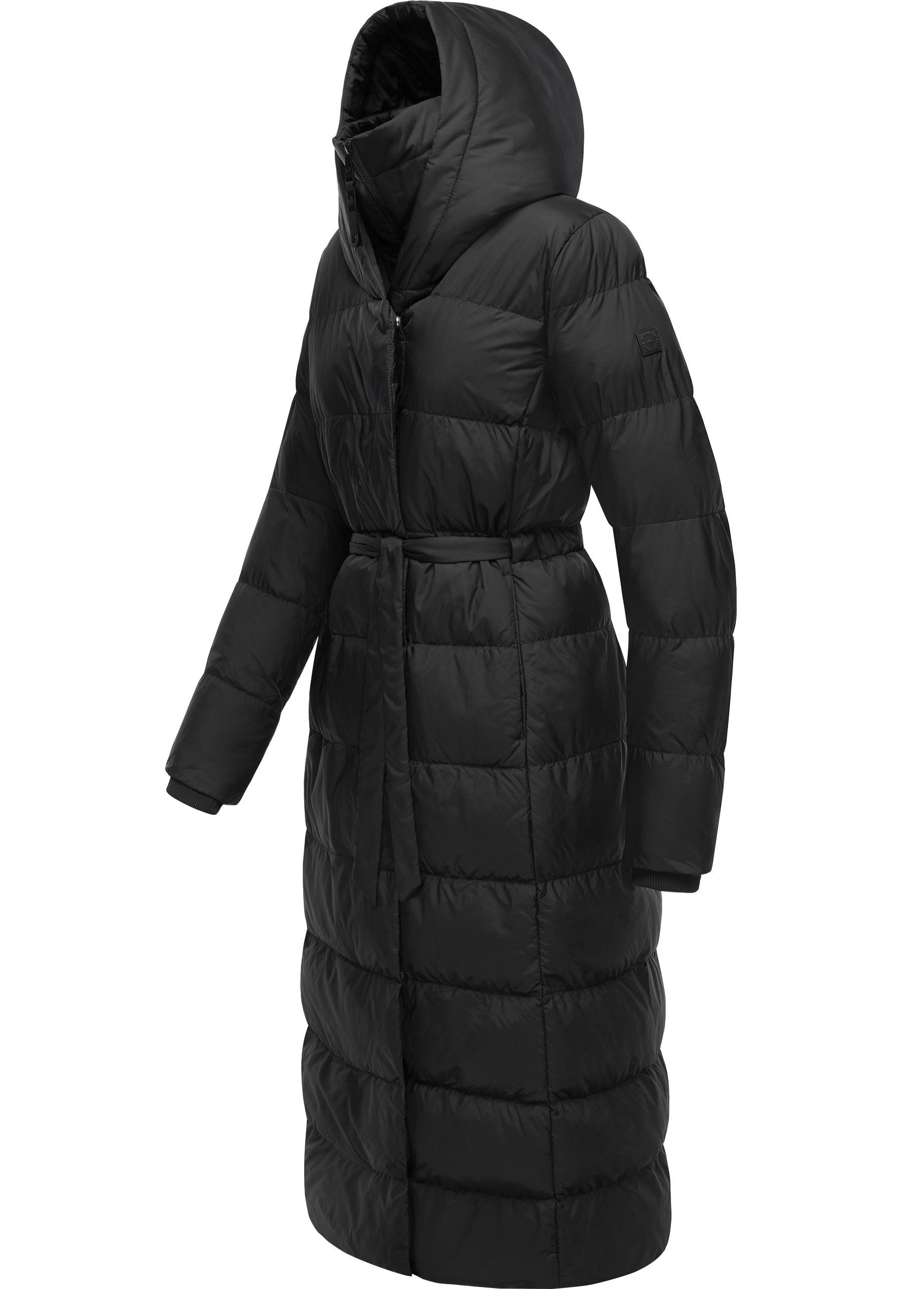 Ragwear Steppmantel "Niara Long", Gesteppter langer Damen Mantel mit Bindeb günstig online kaufen