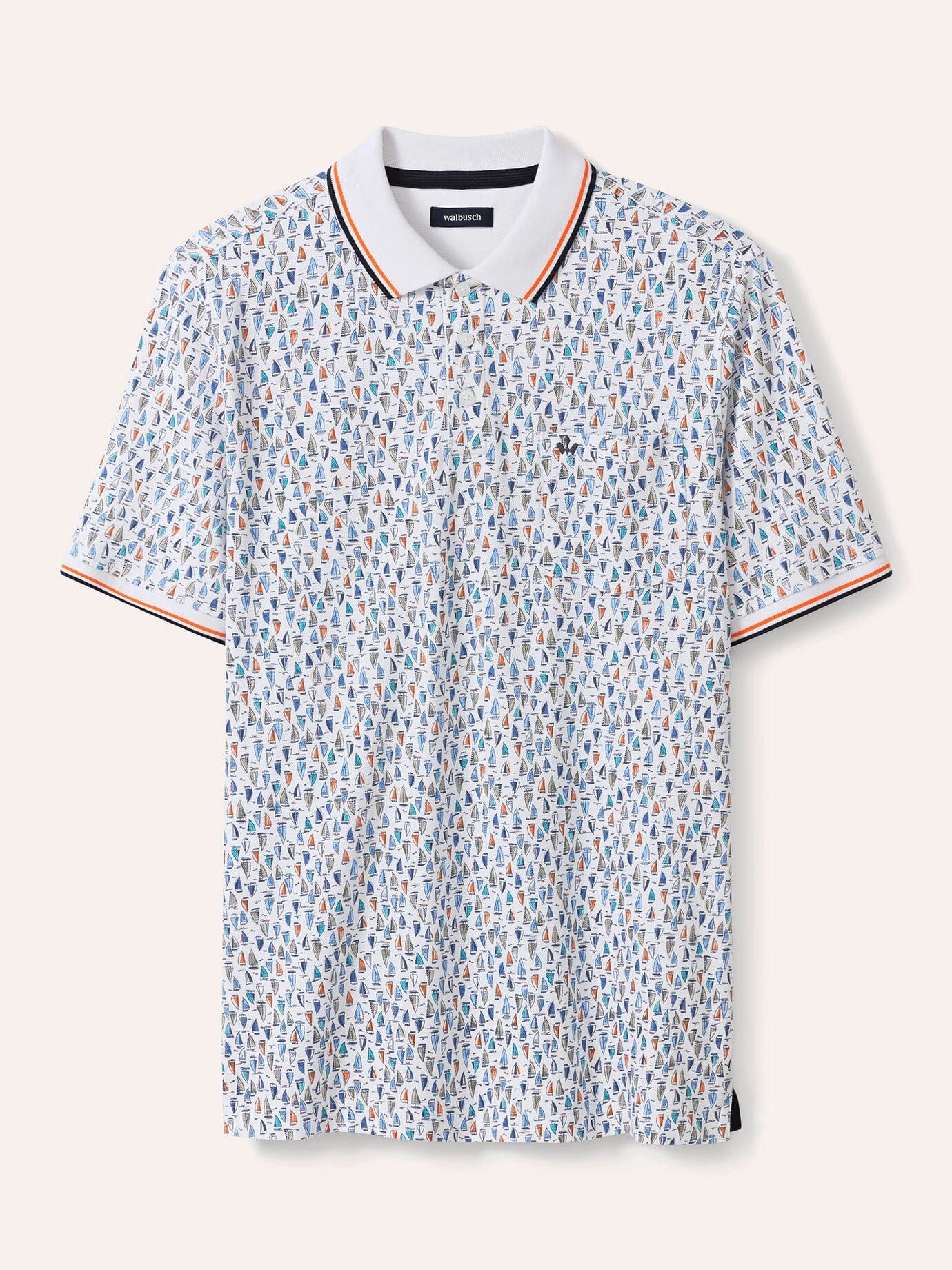 Walbusch Poloshirt Herren Pique-Polo Hitzefrei Kurzarm luftiger Piqué Baumwoll-Polo, 3-Knopf, Brusttasche, pflegeleicht – Bild 2 von 4