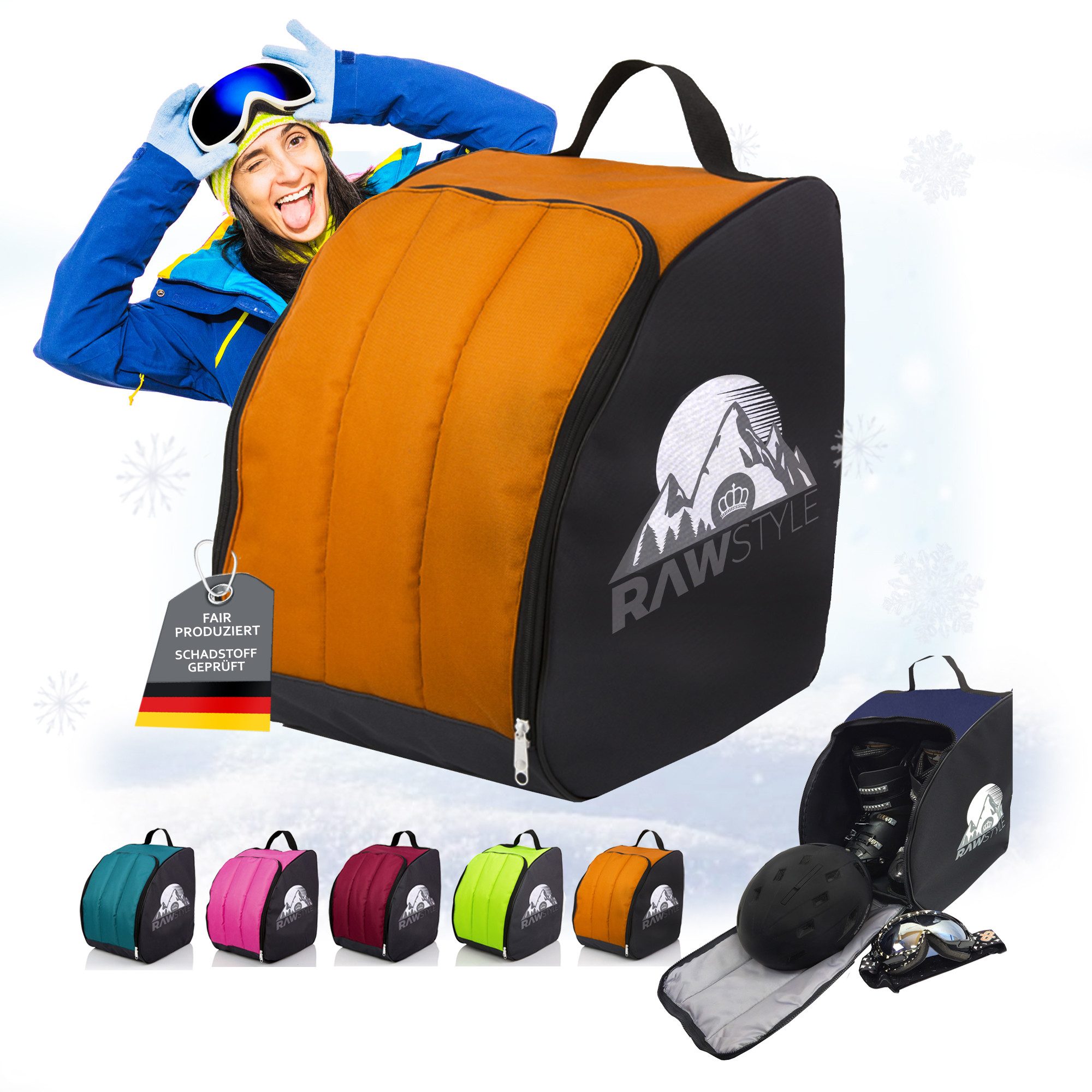 BambiniWelt by Rafael K. Skitasche Skischuhtasche Skischuh-Rucksack wasserdicht Tragegriff