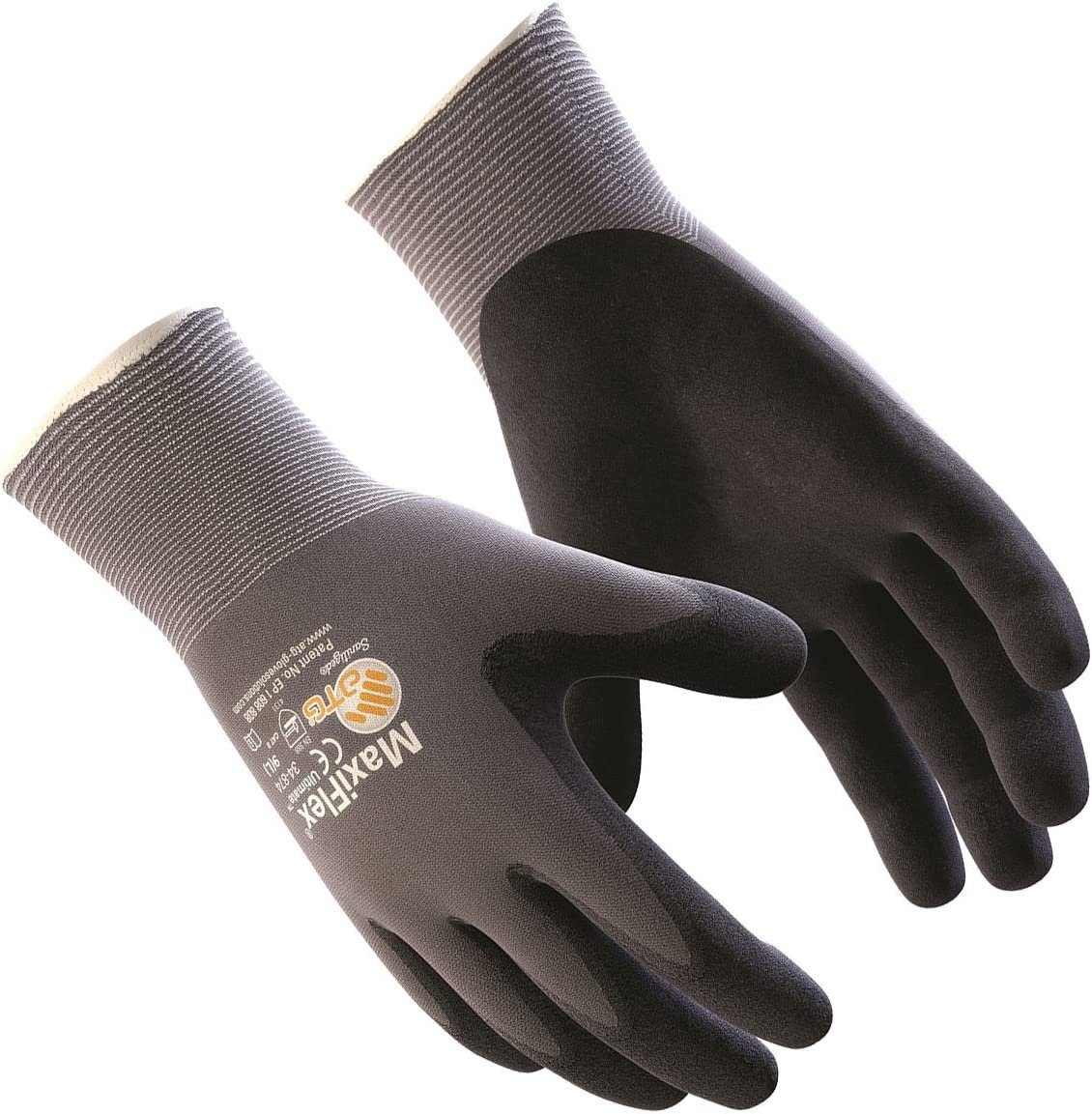 ATG Arbeitshandschuh-Set ATG 34-874 Nylon-Strick Schutzhandschuhe Maxi-Flex Ultimate (1-St)