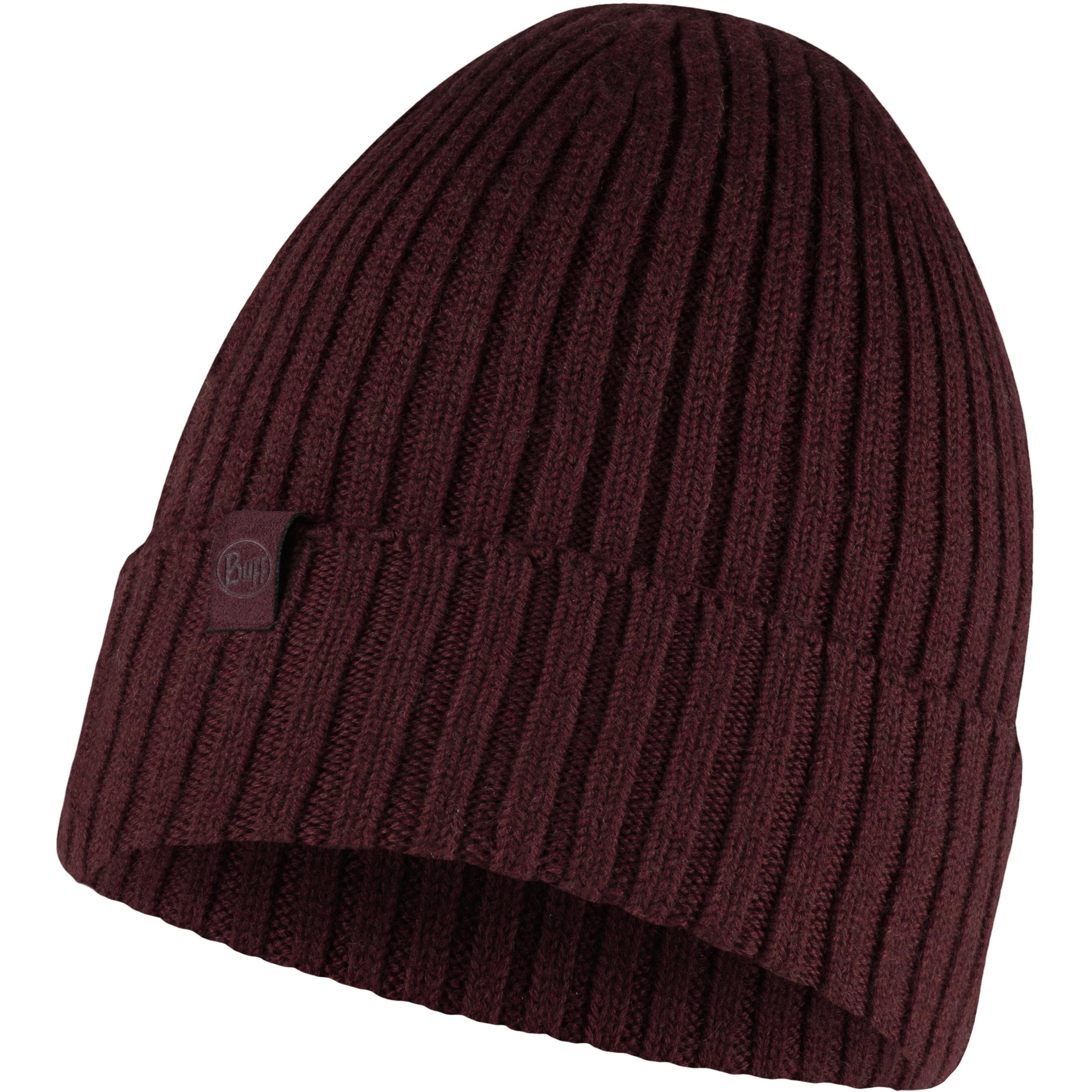Buff Beanie Knitted norval maroon