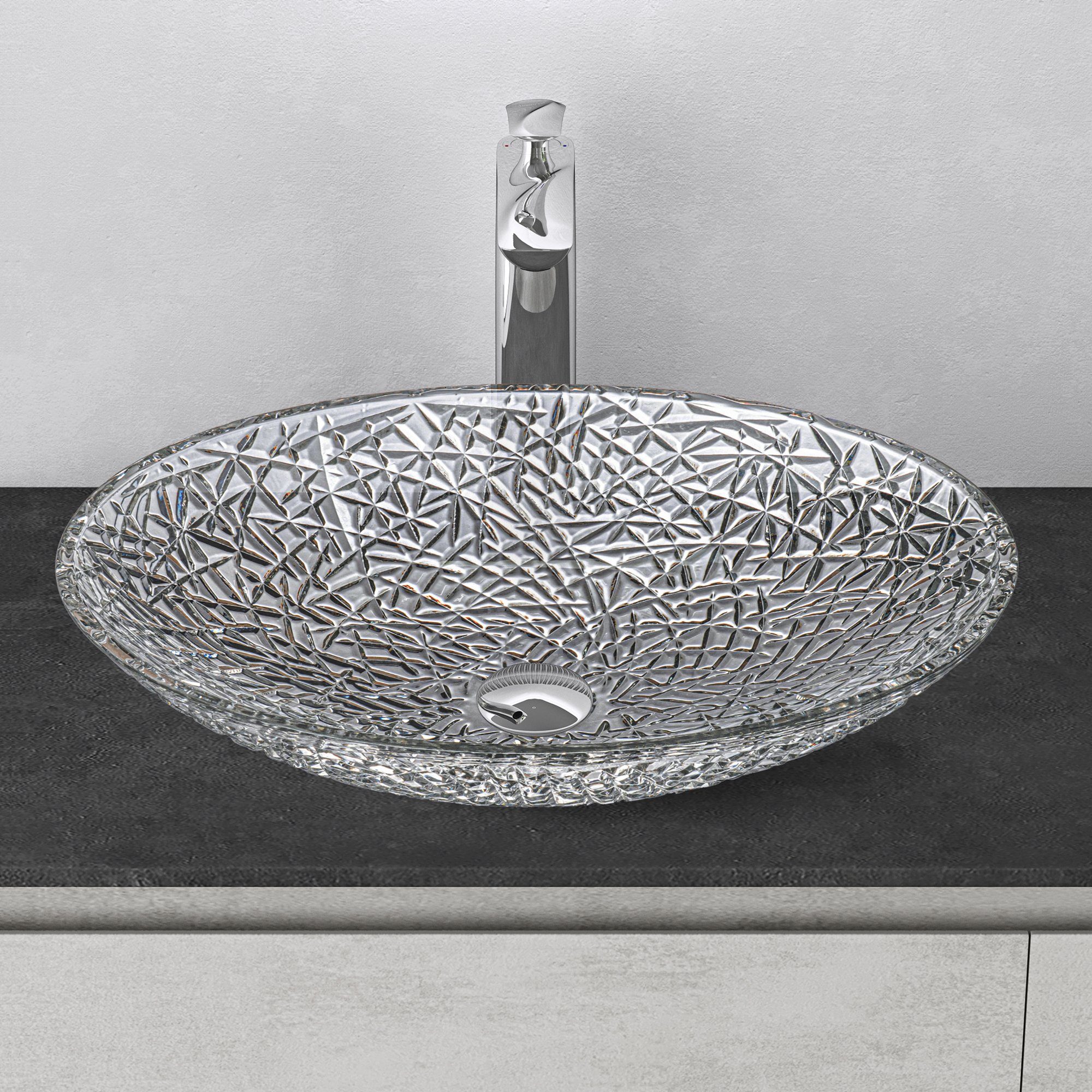 Mai & Mai Aufsatzwaschbecken Glaswaschbecken Glas Waschplatz Handwaschbecken Minerva05