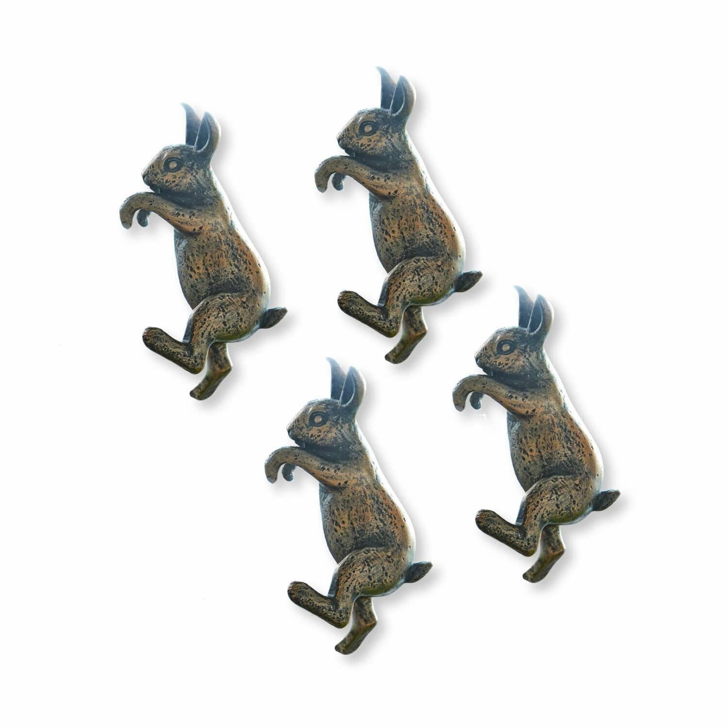 Osterfigur Hase 4er Set Lorie antikbraun